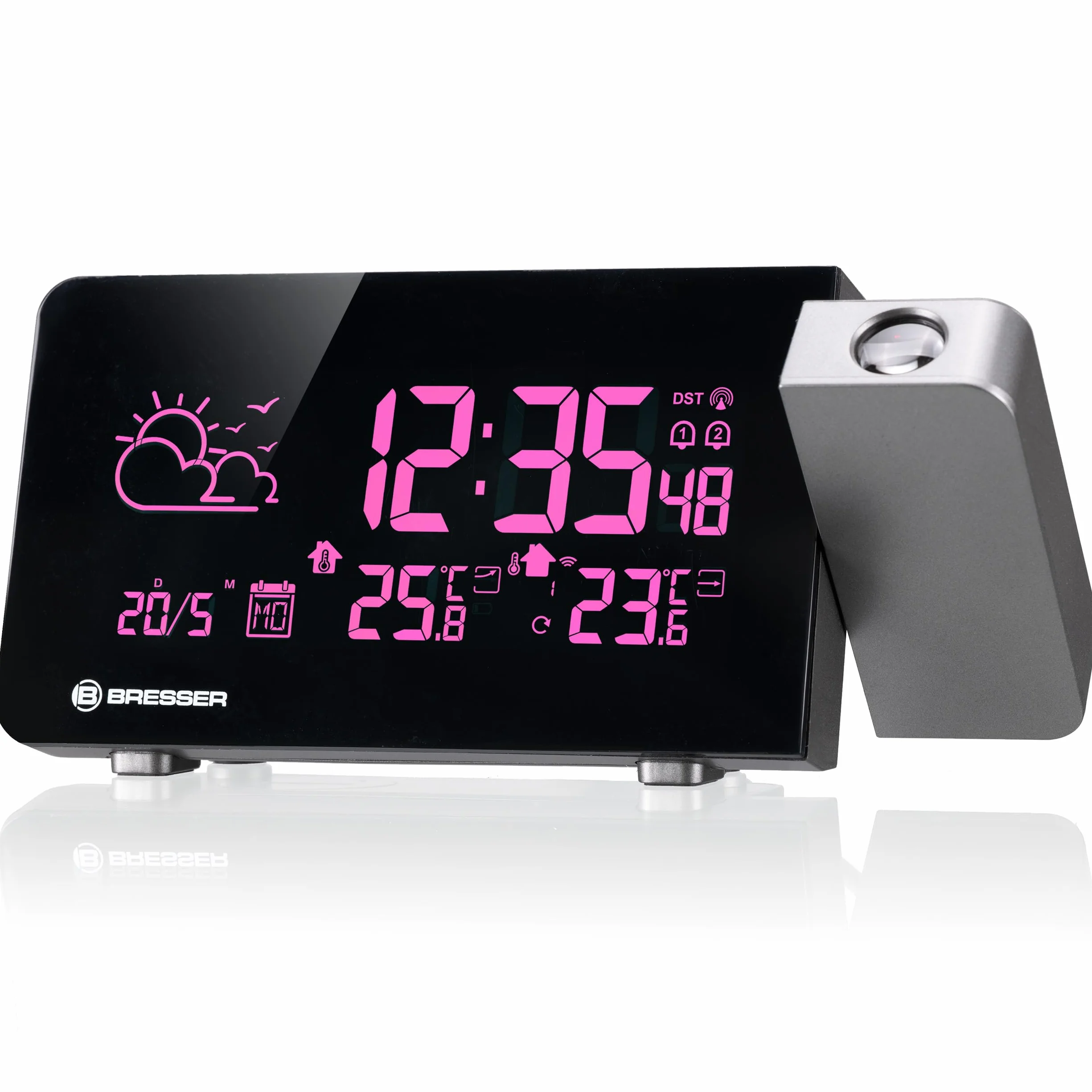 Bresser Station météo sans fil avec projection, 256 couleurs | Bresser Station météo sans fil avec projection, 256 couleurs