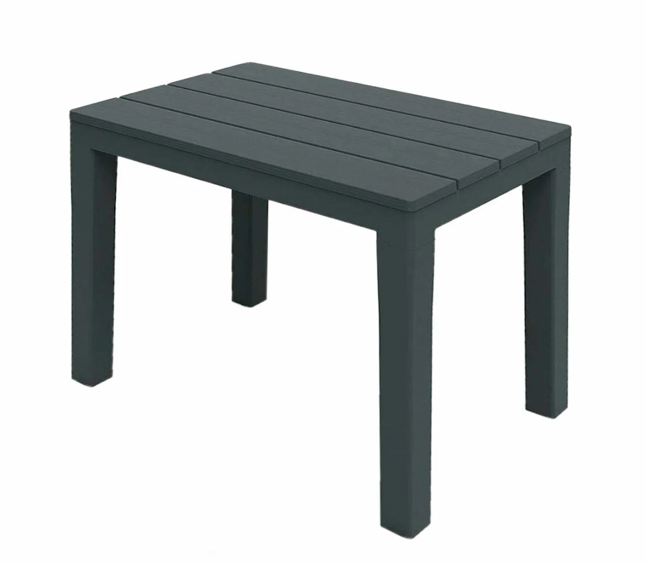 Table d'appoint de jardin en plastique anthracite 60 x 39 x 45 cm