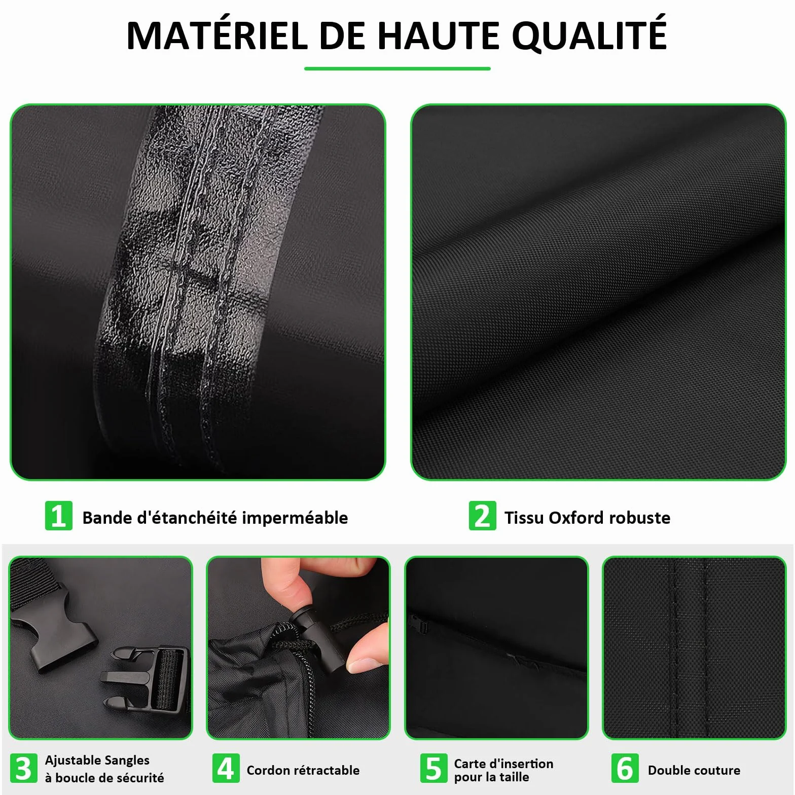 Housse Canapé Extérieur 600D Oxford Protection Anti-UV Banc Jardin 134x66x63/89cm