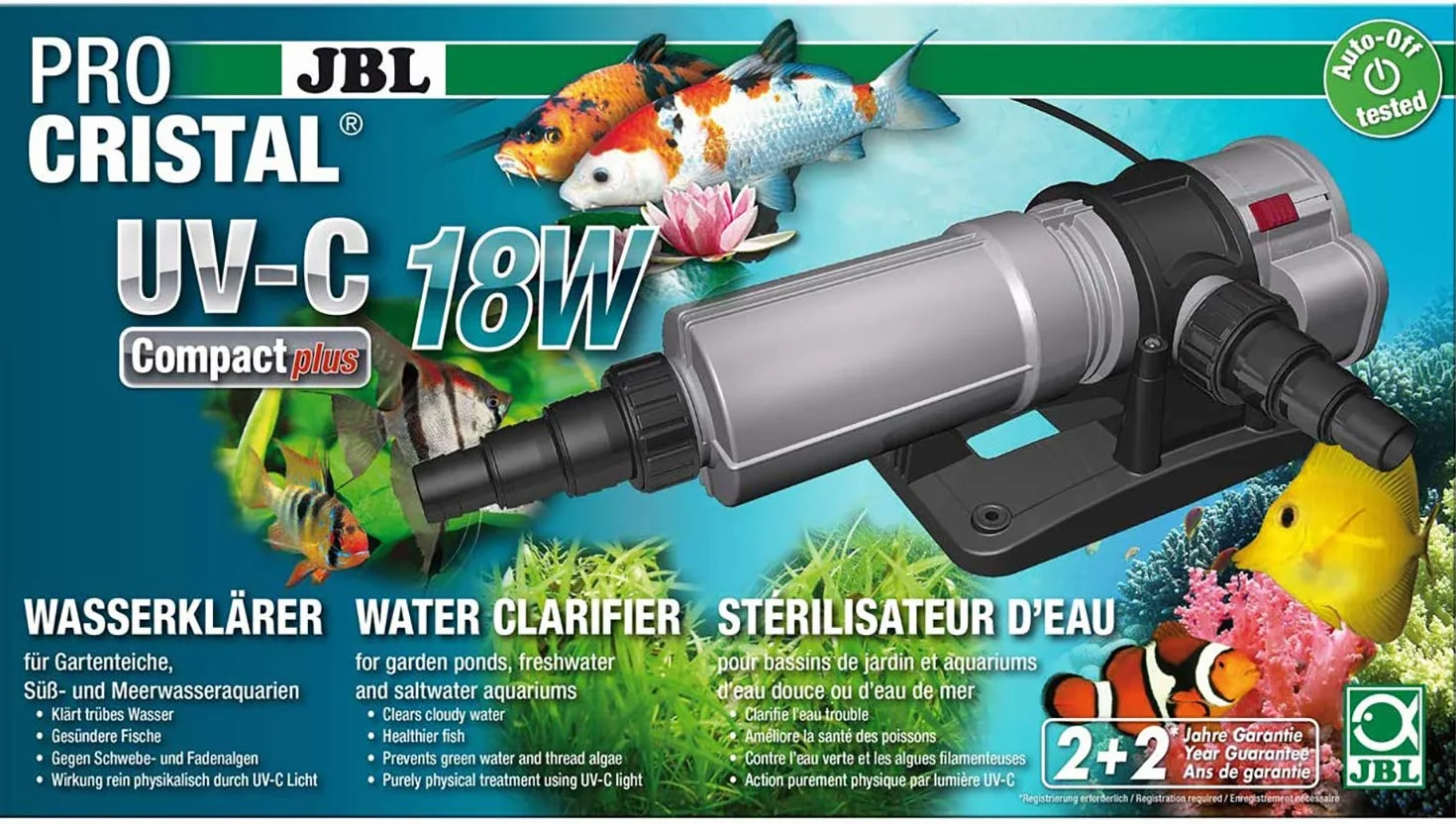JBL Stérilisateur d'Eau PROCRISTAL UV-C Compact plus 18 W Câble 5m