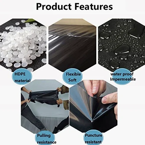 Bâche en polyéthylène renforcé pour étang à poissons - Durable - 20 mm d'épaisseur - Pour bassins à koï, piscines de jardin et systèmes d'irrigation - Imperméable, flexible, résistant aux UV