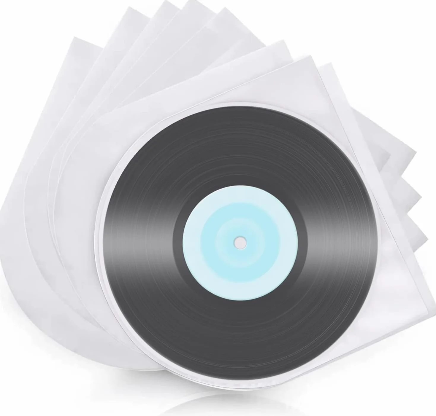 Custodia Vinile 100 Pièces Buste Vinili Buste per lp Pochettes de Protection Pour Disque Vinyle Antistatiques Plastique