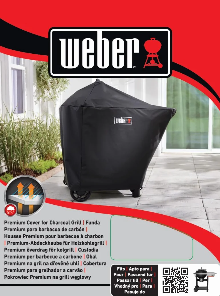Weber Housse de Protection pour Barbecue Performer 57 cm Respirante Résistante aux UV et à l'Eau Noir