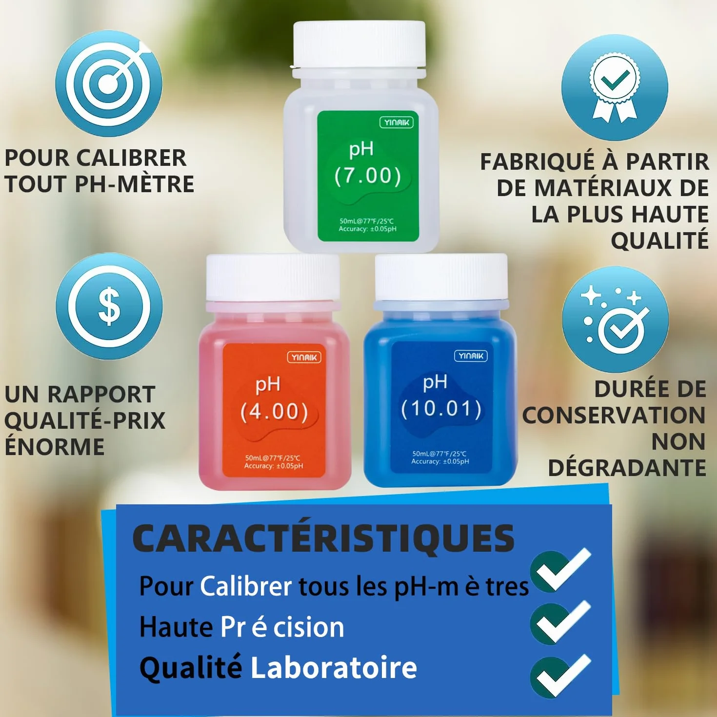 YINMIK pH Mètre de Sol Électronique, Testeur pH de la Terre pour Alimentaire, Eau, Mesurer Le pH des Plantes, Jardin, Fermes, Cours, Pâte Fermentée, Piscine, Aquarium, Brassage