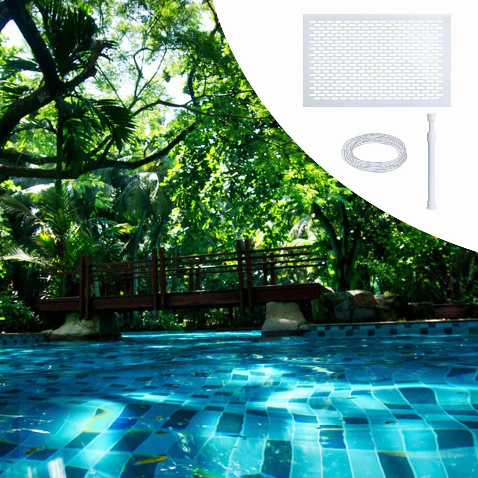 Grille de Protection pour Skimmer de Piscine Anti-Feuilles Toile Maillée Renforcée Écran Nettoyage Spa Étang