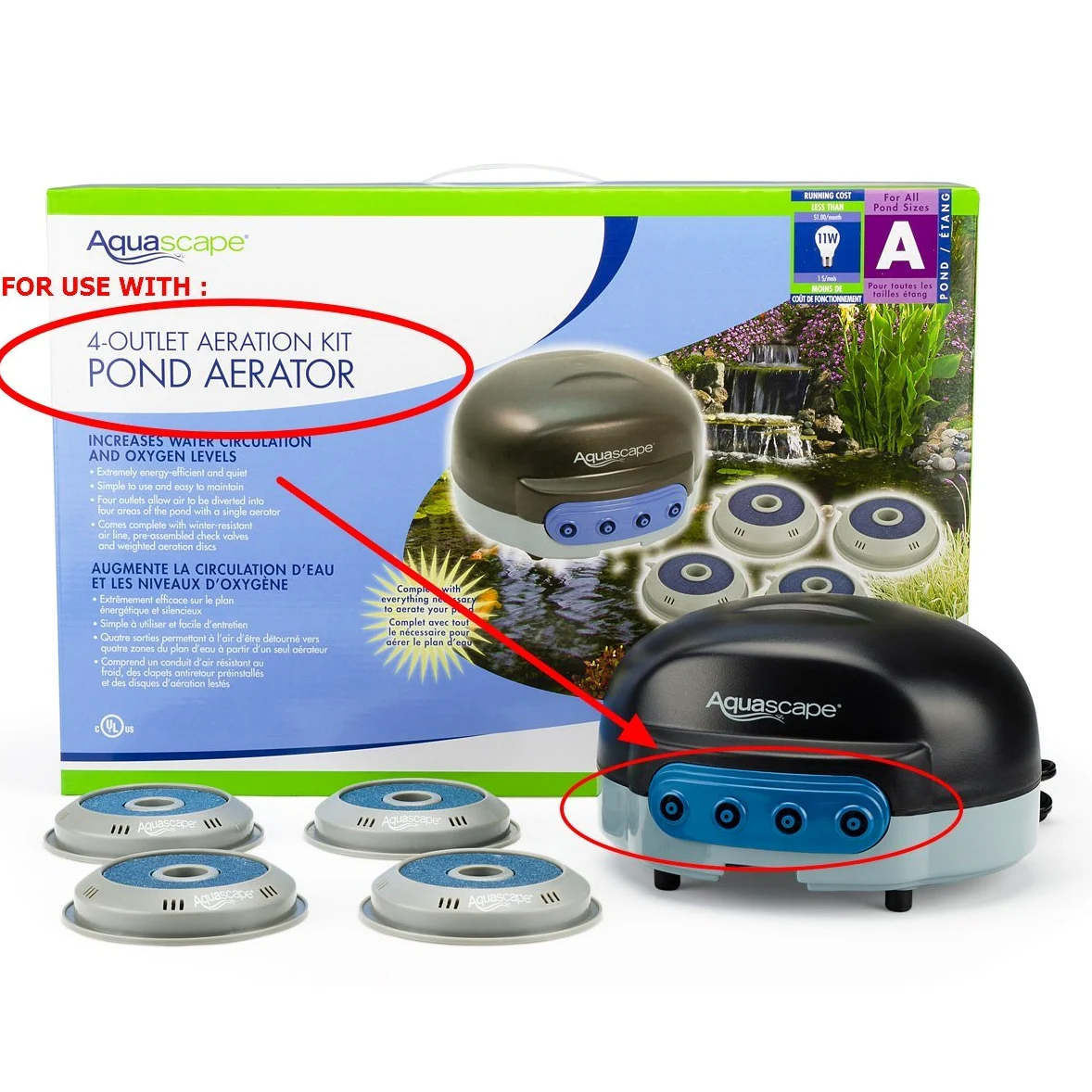 Aquascape décorative 75004 Bassin Air 4 kit de diaphragme de Lot de 2 – pour aérateur 75001