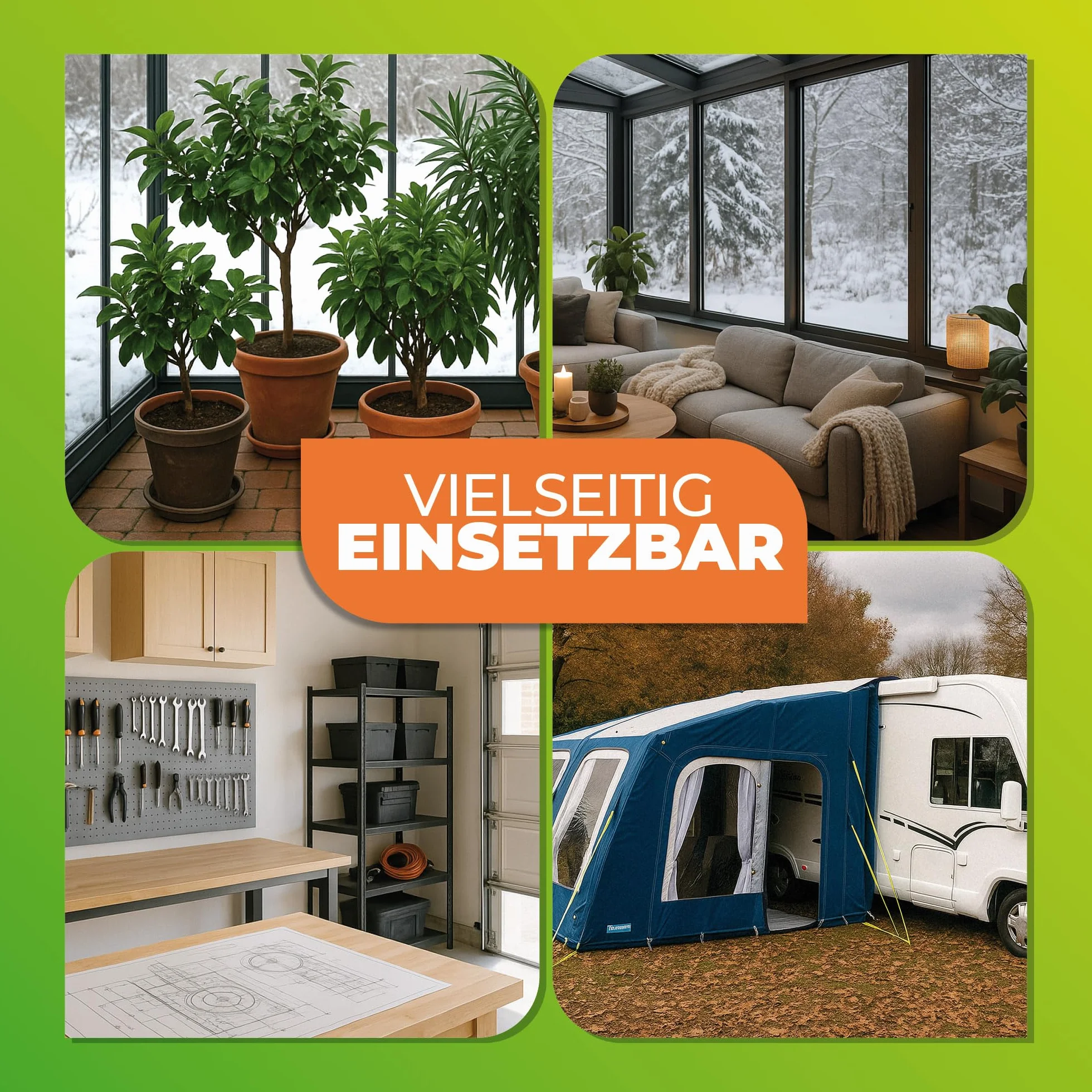 BioGreen EcoPilot 4500 Chauffage de serre à gaz 4500W acier inoxydable argenté 38x17x40 cm pour serres jusqu'à 22 m²