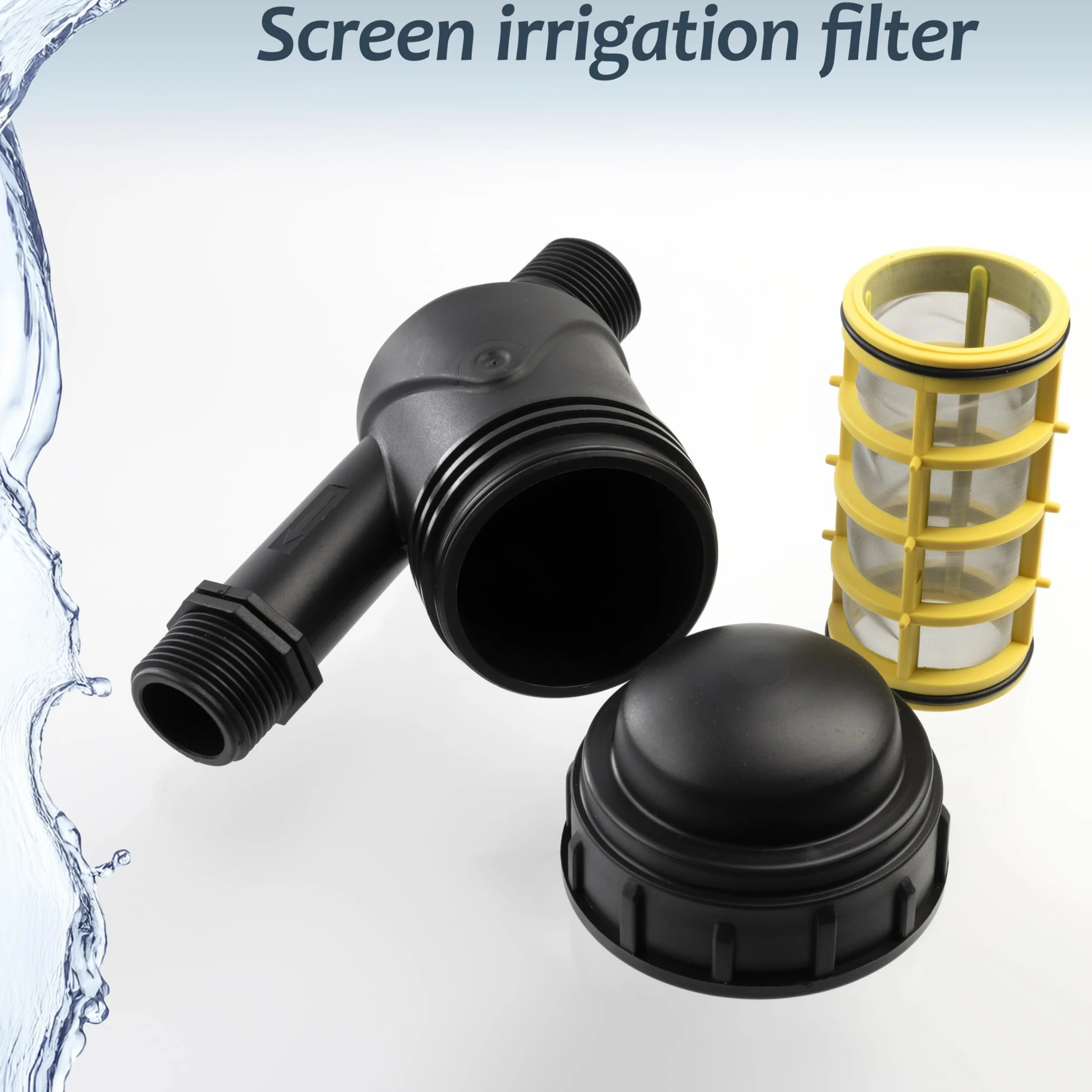 AERZETIX Filtre à Tamis 1" Irrigation Arrosage Goutte à Goutte 6 Bars 120mesh 6m3/h Plastique