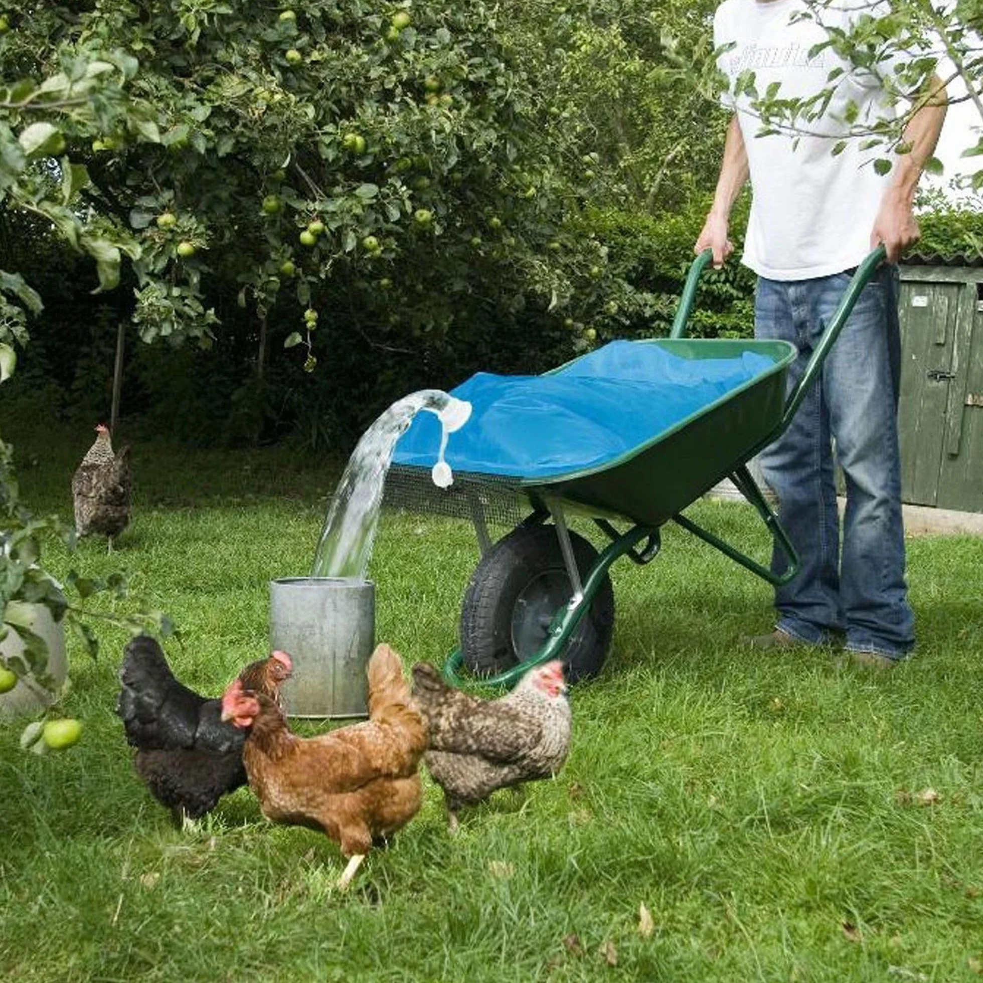 Fishtec Réservoir d'eau Pliable 80 L Antidérapant 100x70 cm Jardin Camping Abreuvement Animaux