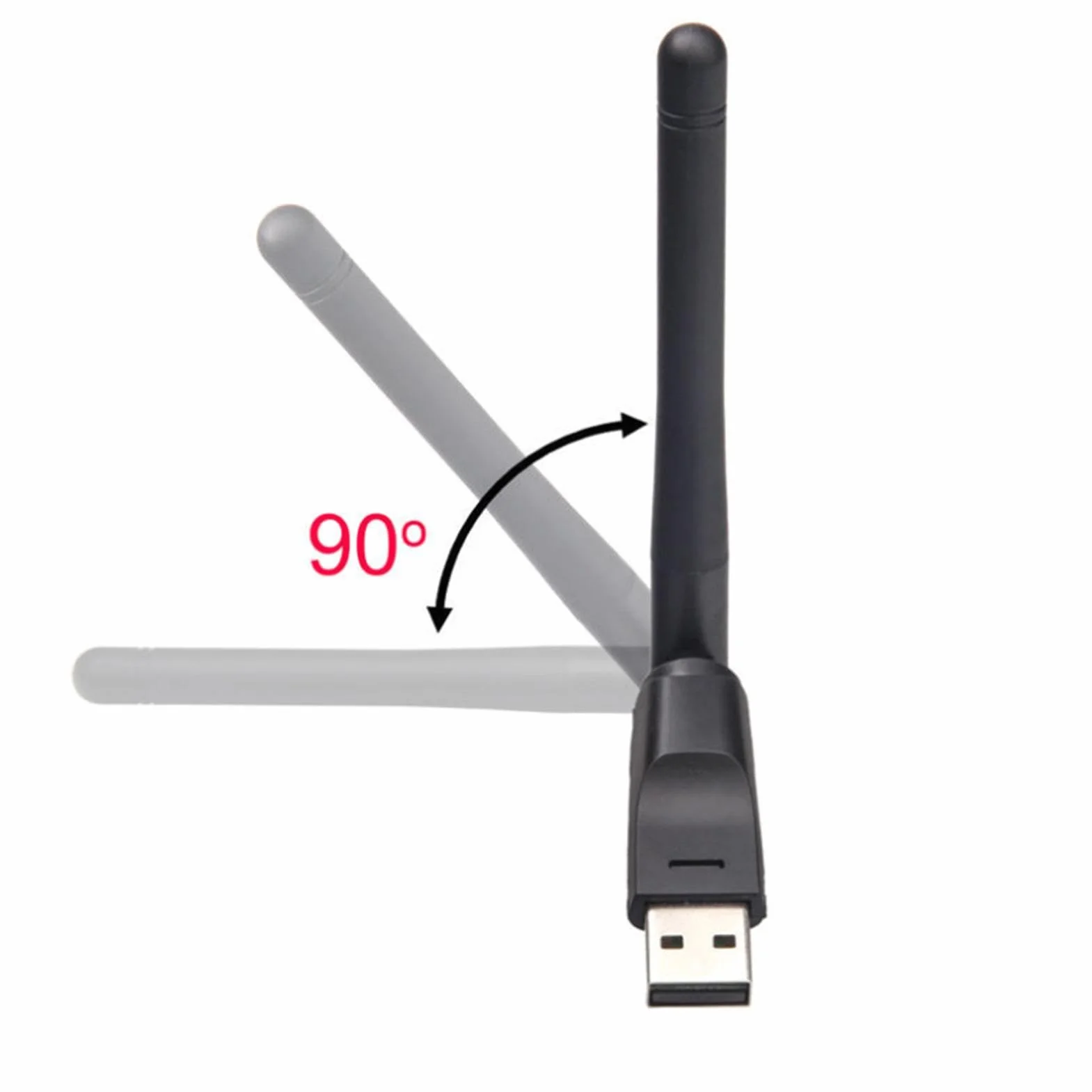 Adaptateur Wifi USB 150 Mbps 2,4 GHz Dongle Sans Fil Grande Antenne Carte Réseau Externe Puce Mt7601