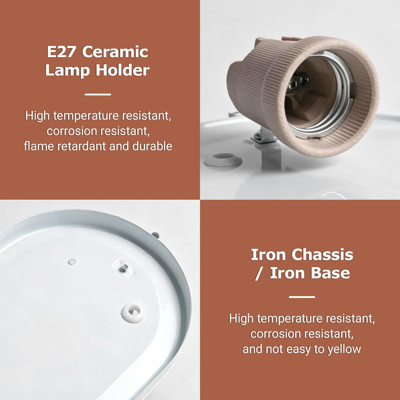 Lampe anti-explosion E27 60 W pour sauna blanc chaud ovale étanche résistante à la chaleur