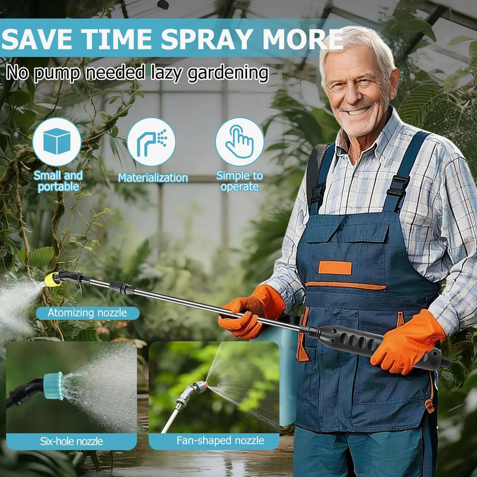 Pulvérisateur de Jardin Électrique de 8 litres, Pulvérisateur à Pression sans Fil, Capacité de Désinfection et d'arrosage pour Désherbage, Jardin et Lavage de Voiture(1500 mAh)