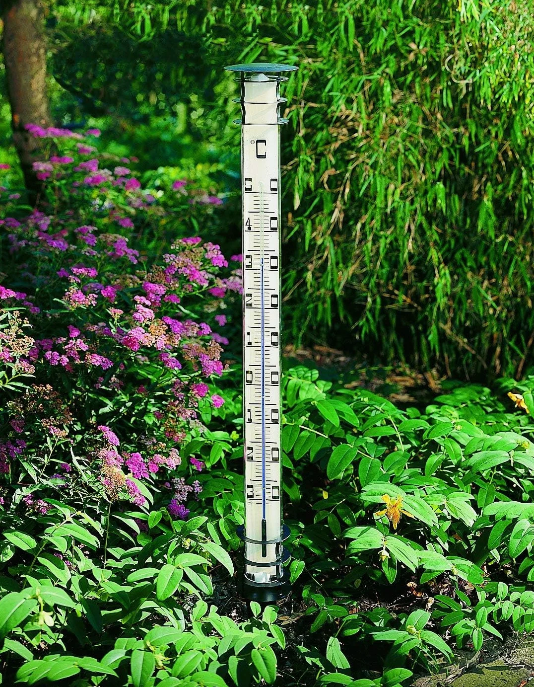 TFA Dostmann Thermomètre d'extérieur analogique JUMBO, 12.2002, avec piquet de terre, noir,