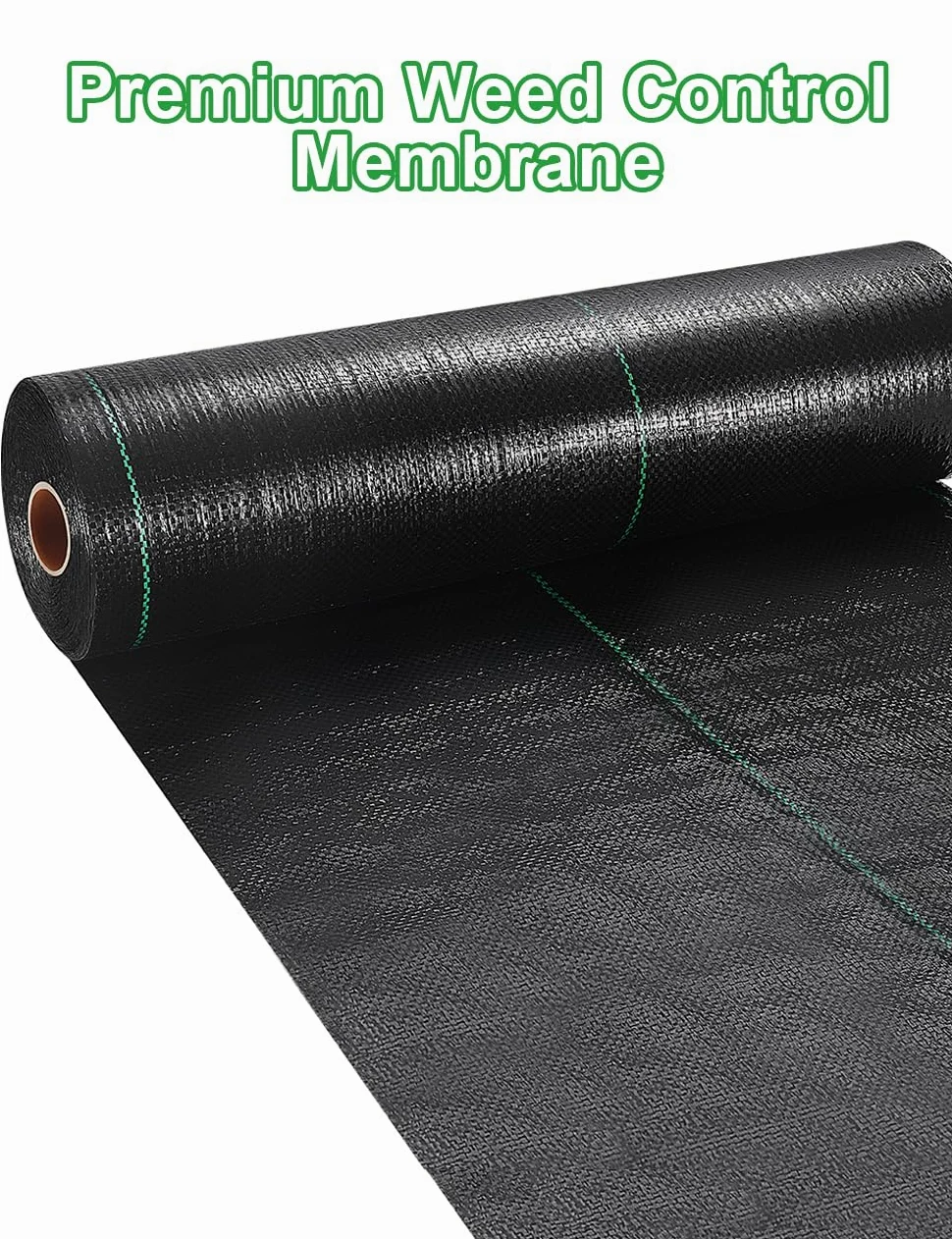 wohohoho Rouleau de membrane anti-mauvaises herbes 2 m x 25 m - Tissu anti-mauvaises herbes très résistant pour terrasse, jardin, parterres de fleurs, étang