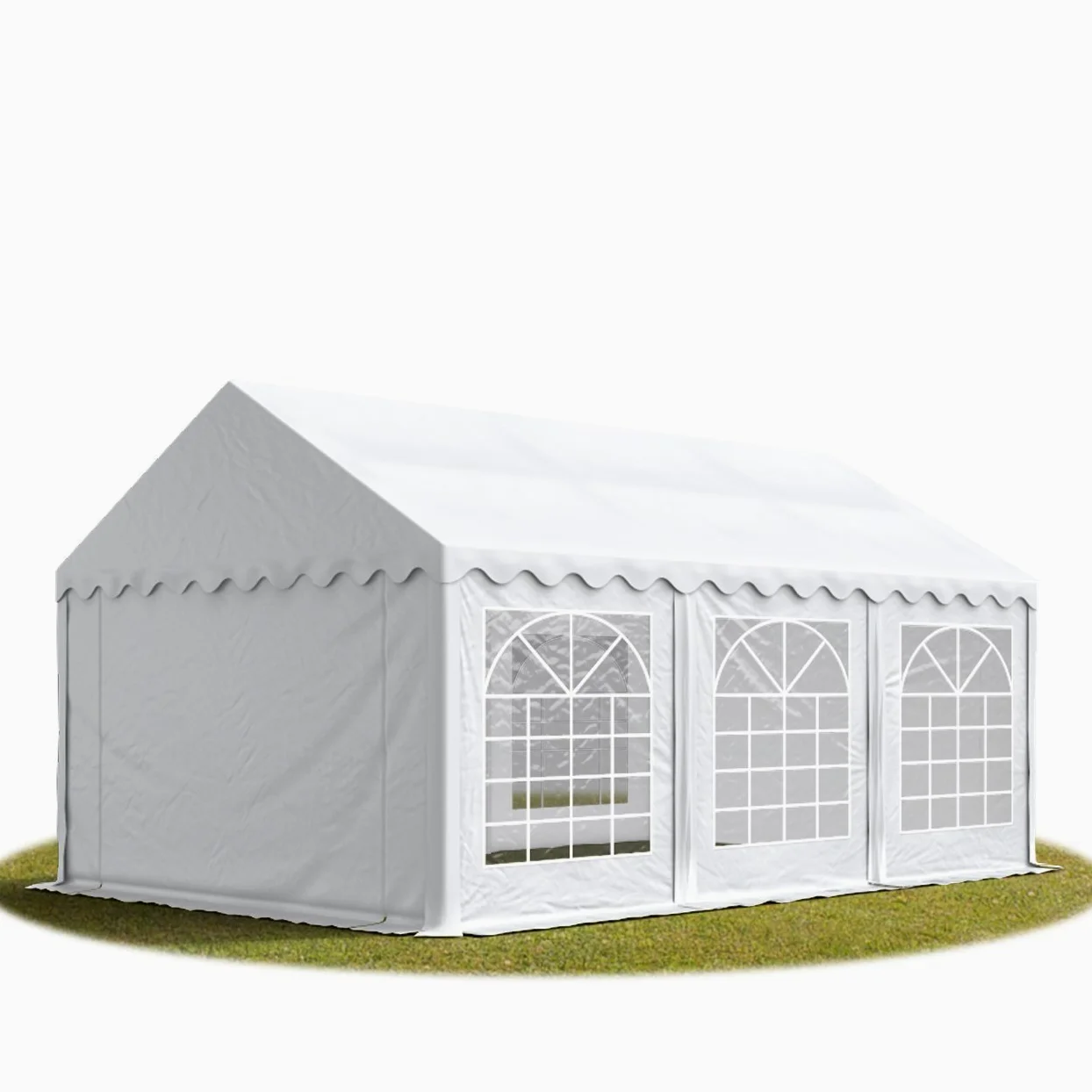 TOOLPORT Tente de réception/Barnum 4x6 m - Bâche difficilement Inflammable Blanc PVC 700 N Economy