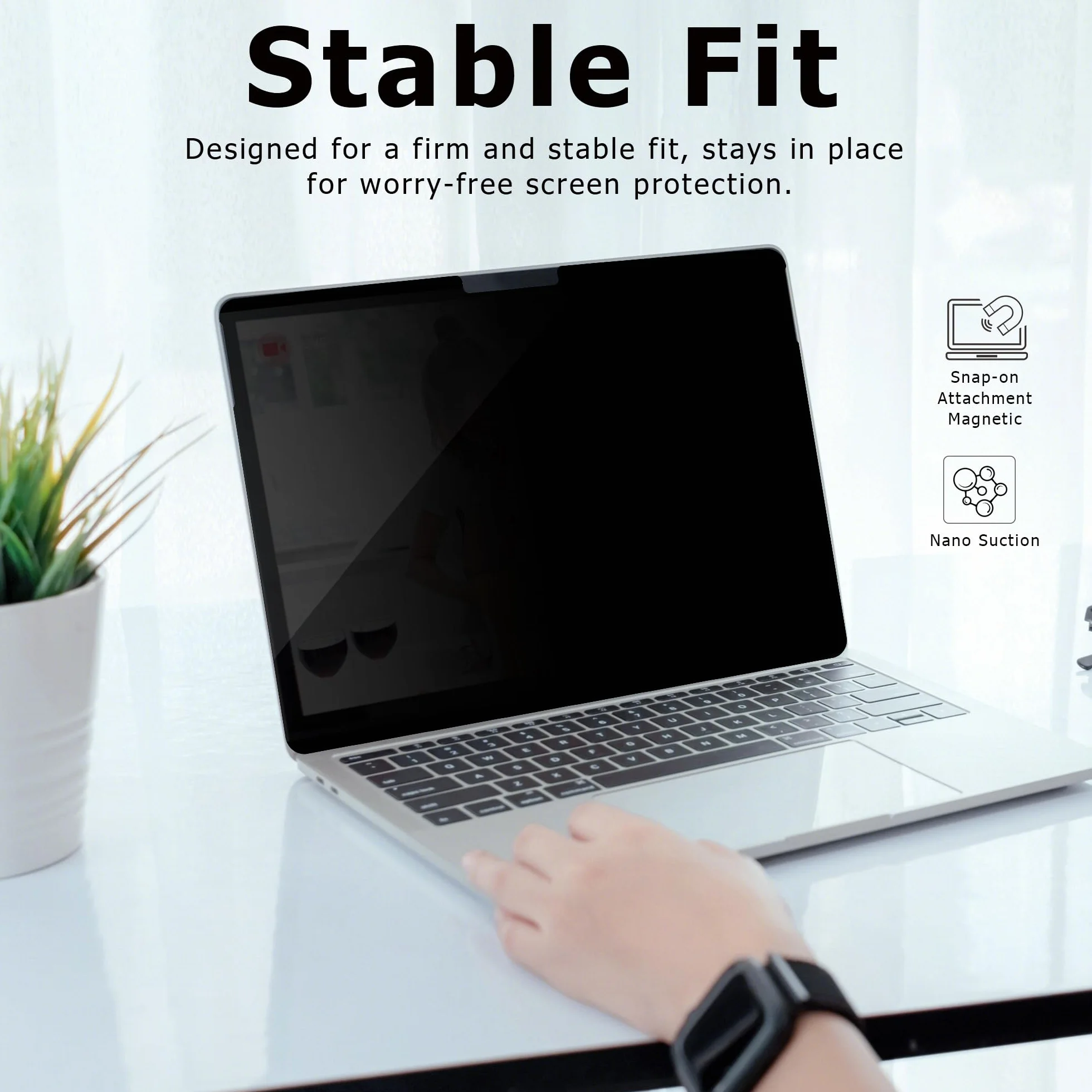 Adeway Film de protection d'écran anti-reflet pour Surface Go 3/2/1 12,4" magnétique anti-espion