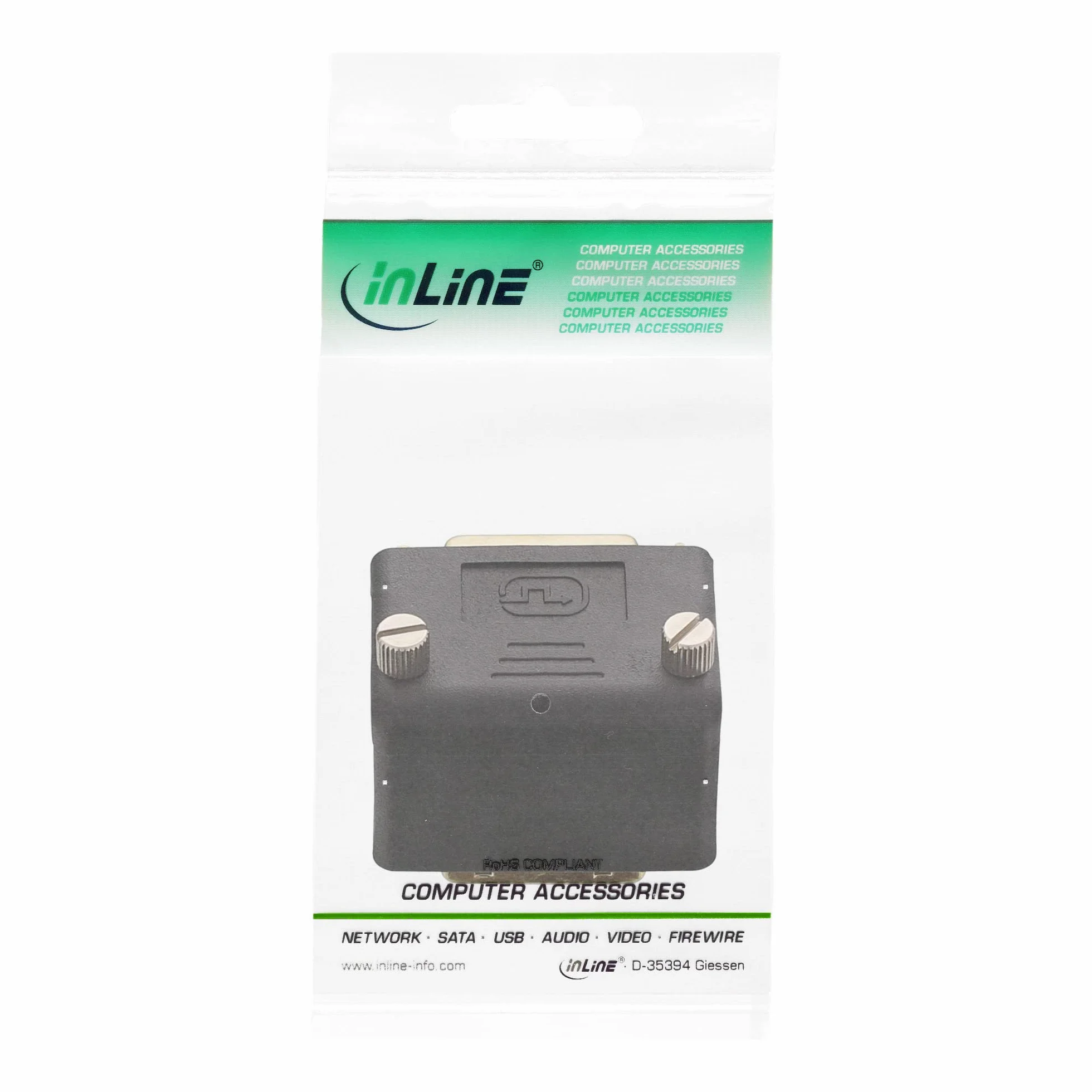 InLine 17781 W Adaptateur DVI-I coudé 90° Digital Plus Analogique 24+5