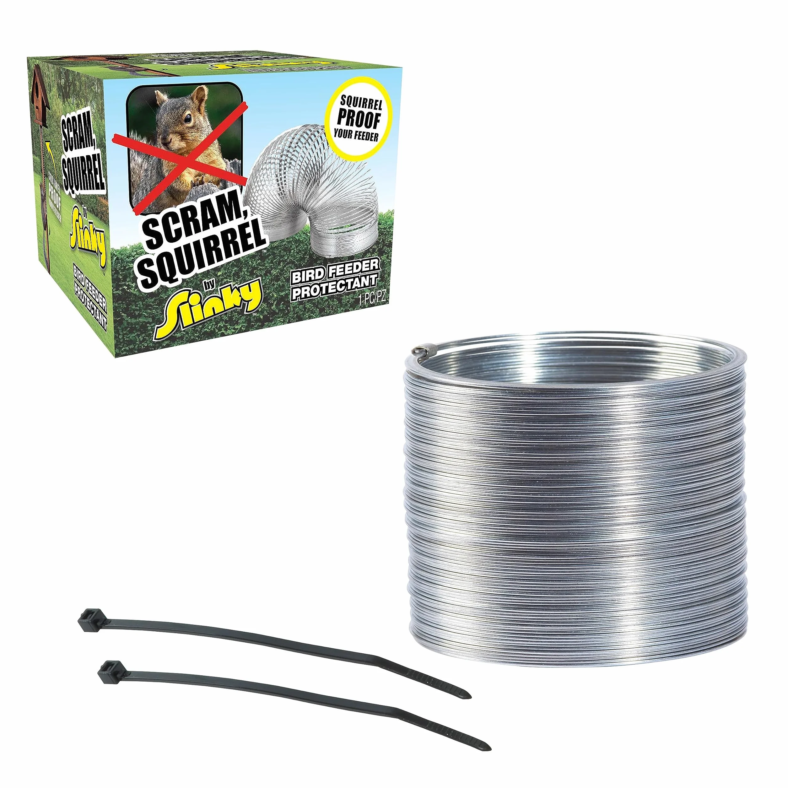Just Play Slinky Scram Squirrel Mangeoire à oiseaux anti-écureuils