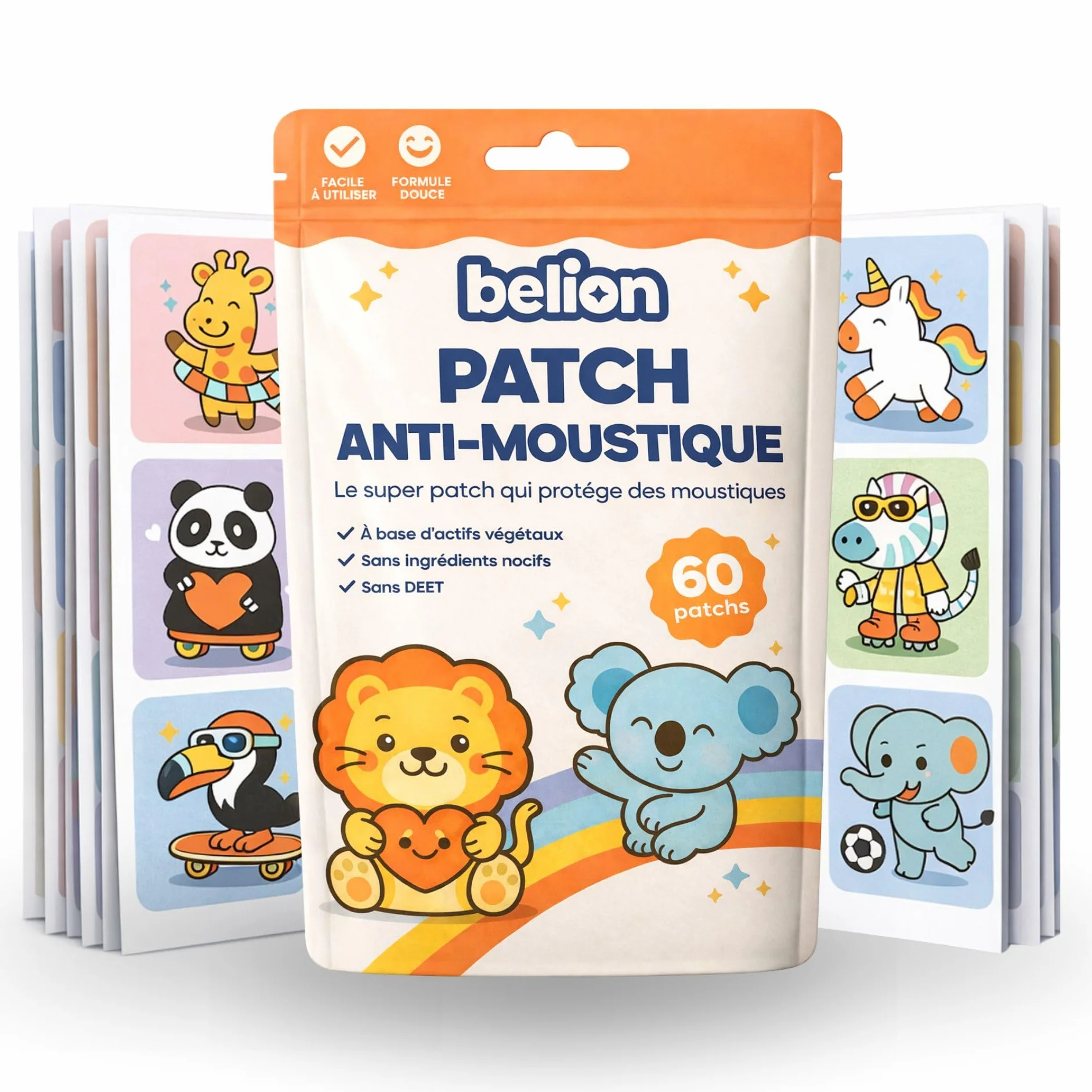 Patch anti moustique autocollants contre moustiques tiques acariens 60 patchs plein air