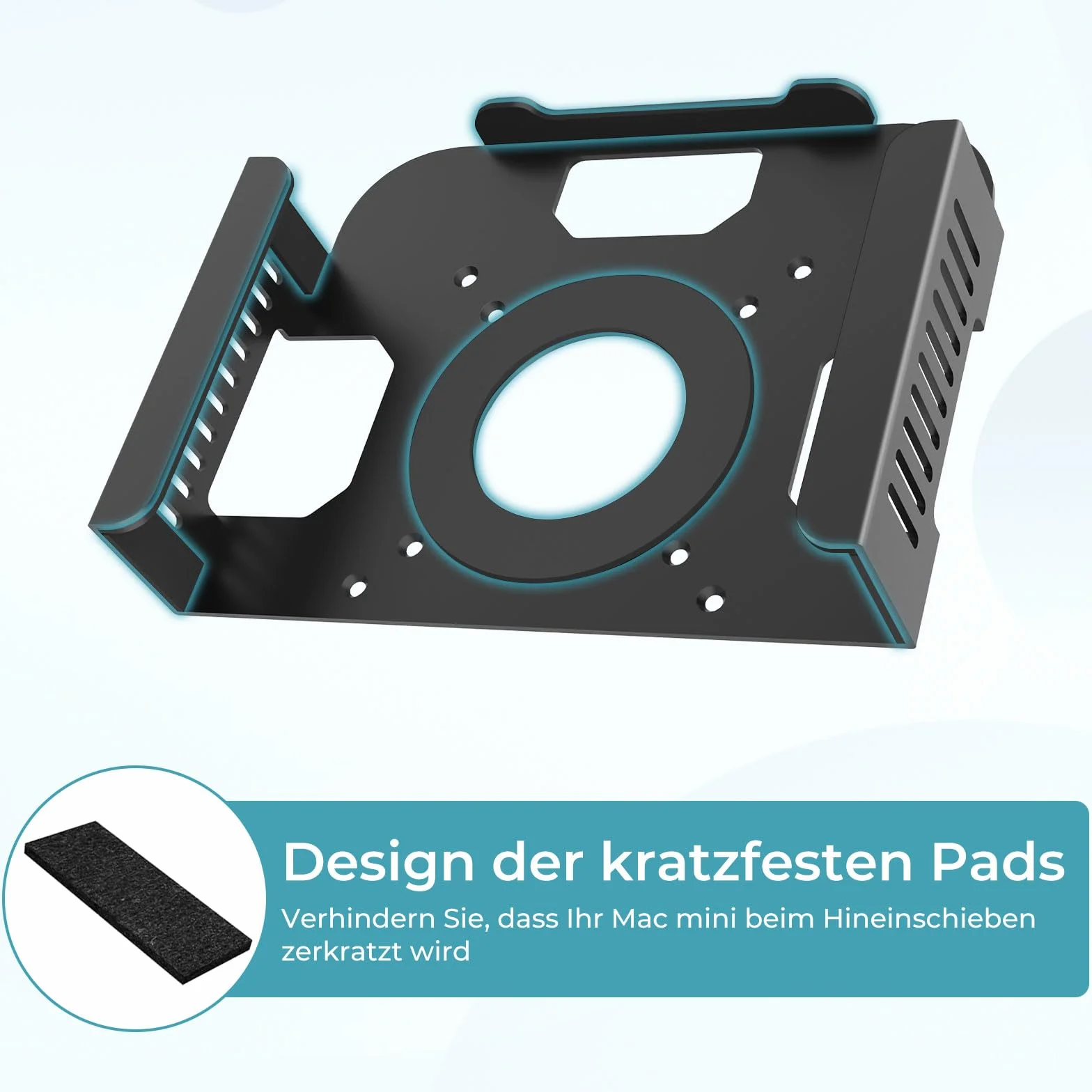 Support en métal compatible Mac Mini M1 M2 M2 Pro VESA mur sous table Dock résistant aux rayures