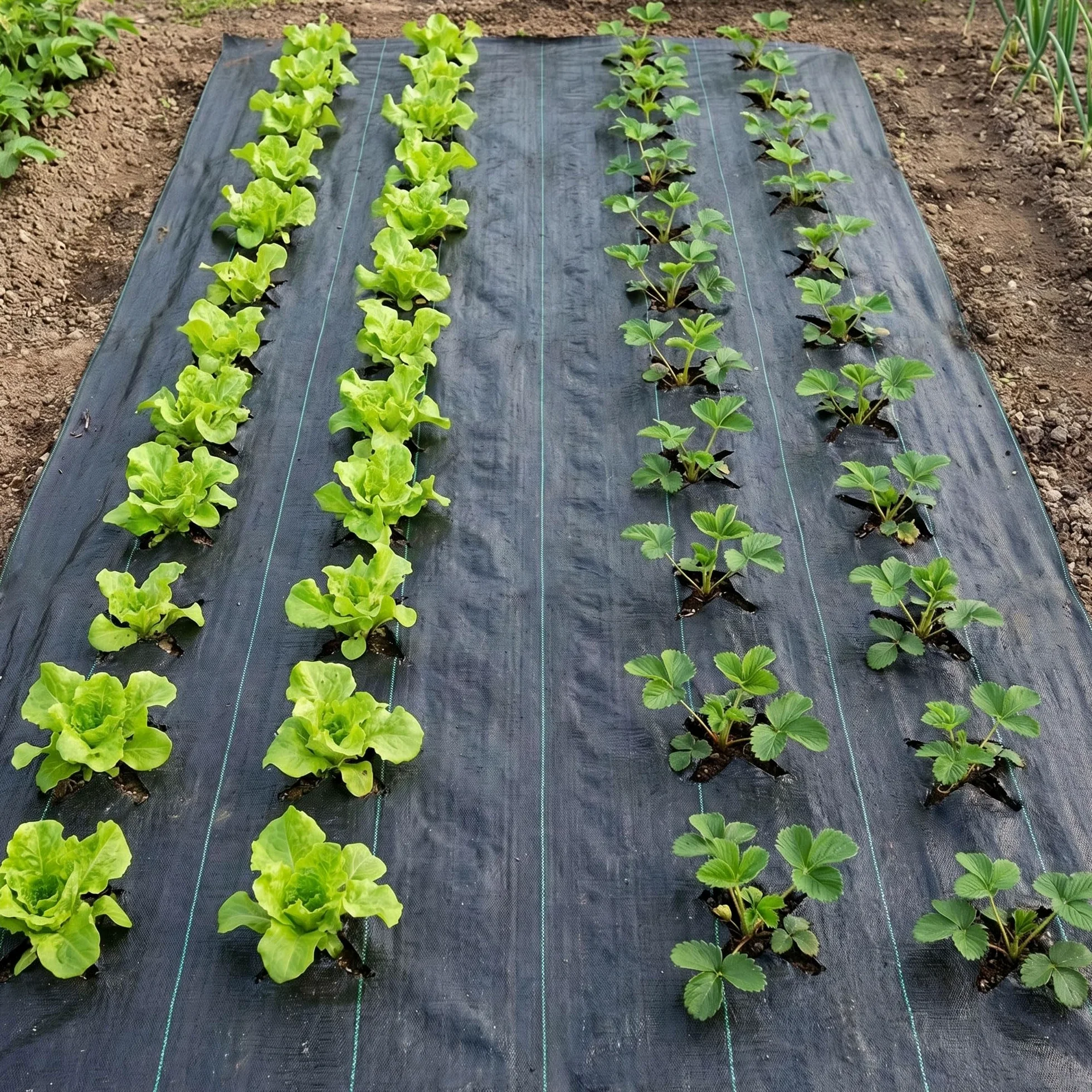 BOUDECH® Nyumput - Toile de paillage 100x1,05 m, 100 g/m², Tissu perméable Anti-Mauvaises Herbes et Anti-algues, avec revêtement Anti-UV, pour Potager et Jardin, Noir