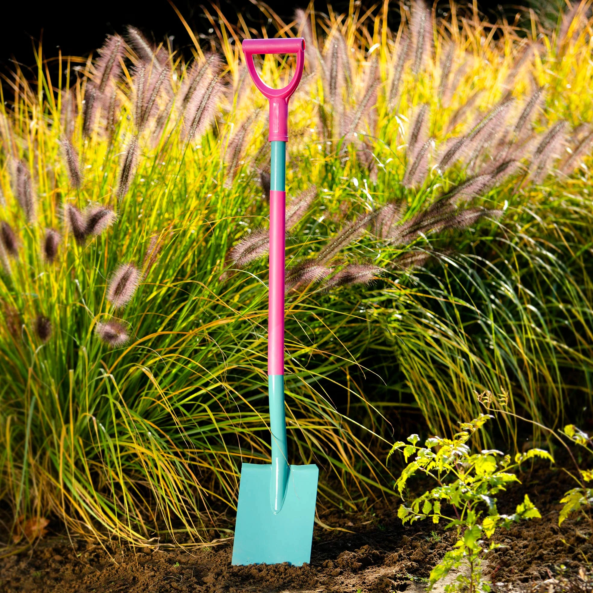 KADAX Pelle de jardin pour femme en métal et plastique avec poignée en D pour femme avec manche ergonomique