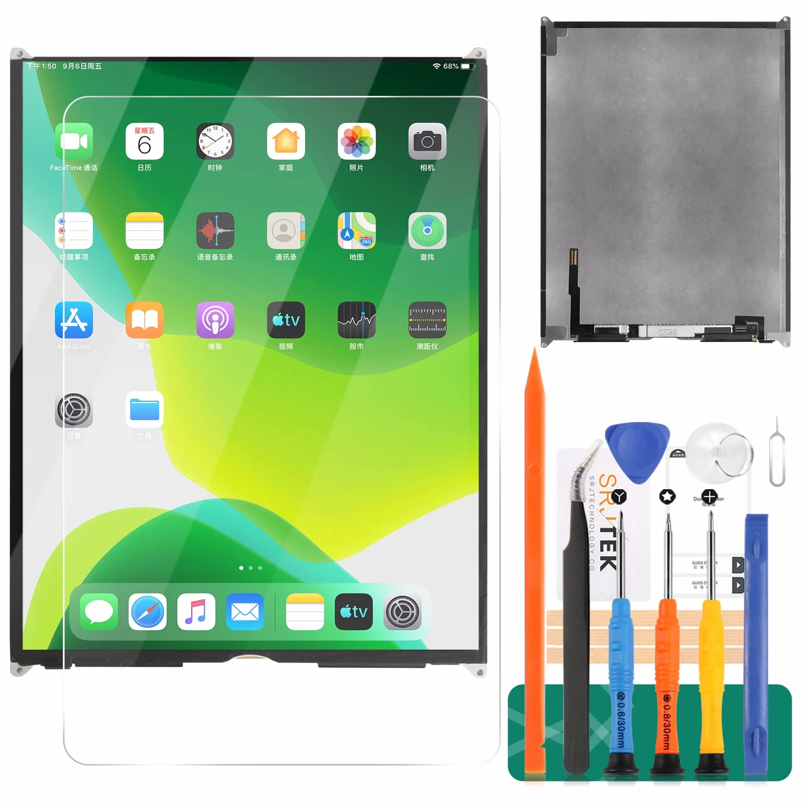 iPad 10.2 LCD Display Replacement 7th 8th 9th Gen A2197 A2200 A2198 A2232 A2428 A2429 A2270 A2430 A2602 A2603 A2604 A2605 Repair Kit Black