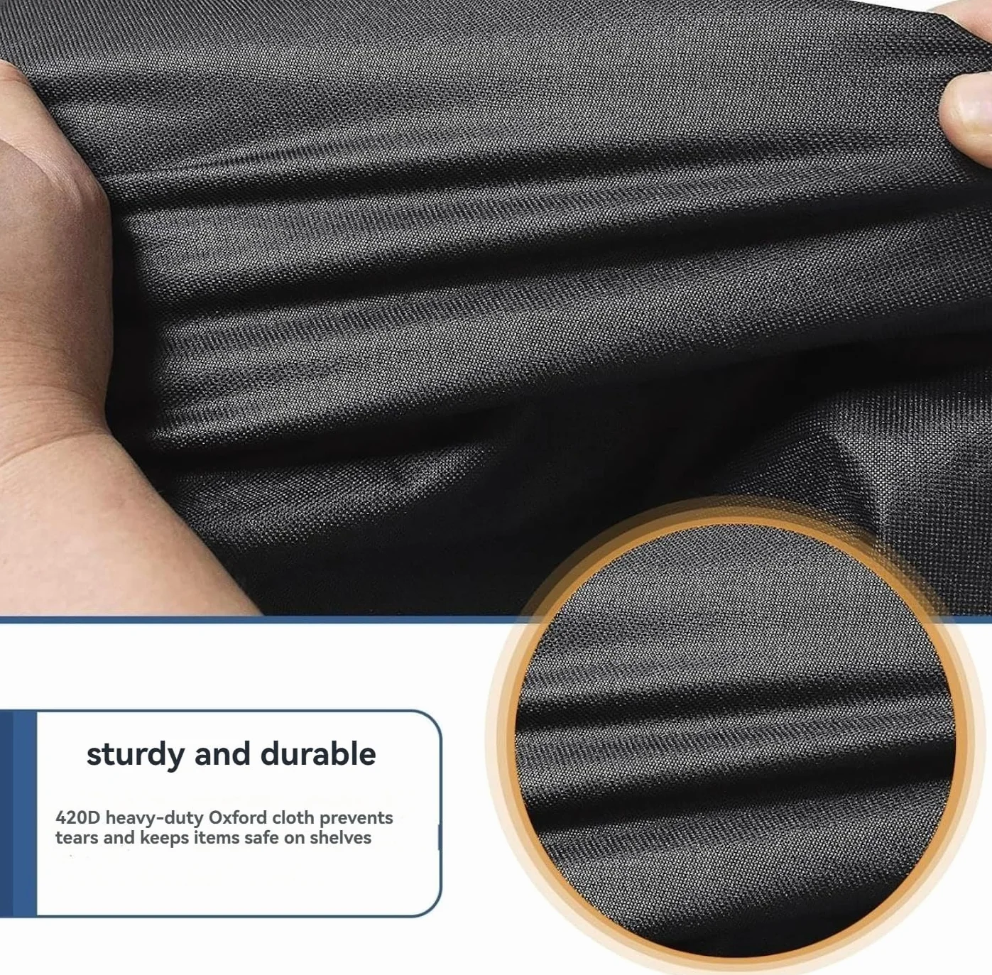 Housse de Protection 420D Imperméable Anti-Poussière pour Étagère de Rangement Intérieur/Extérieur Noir
