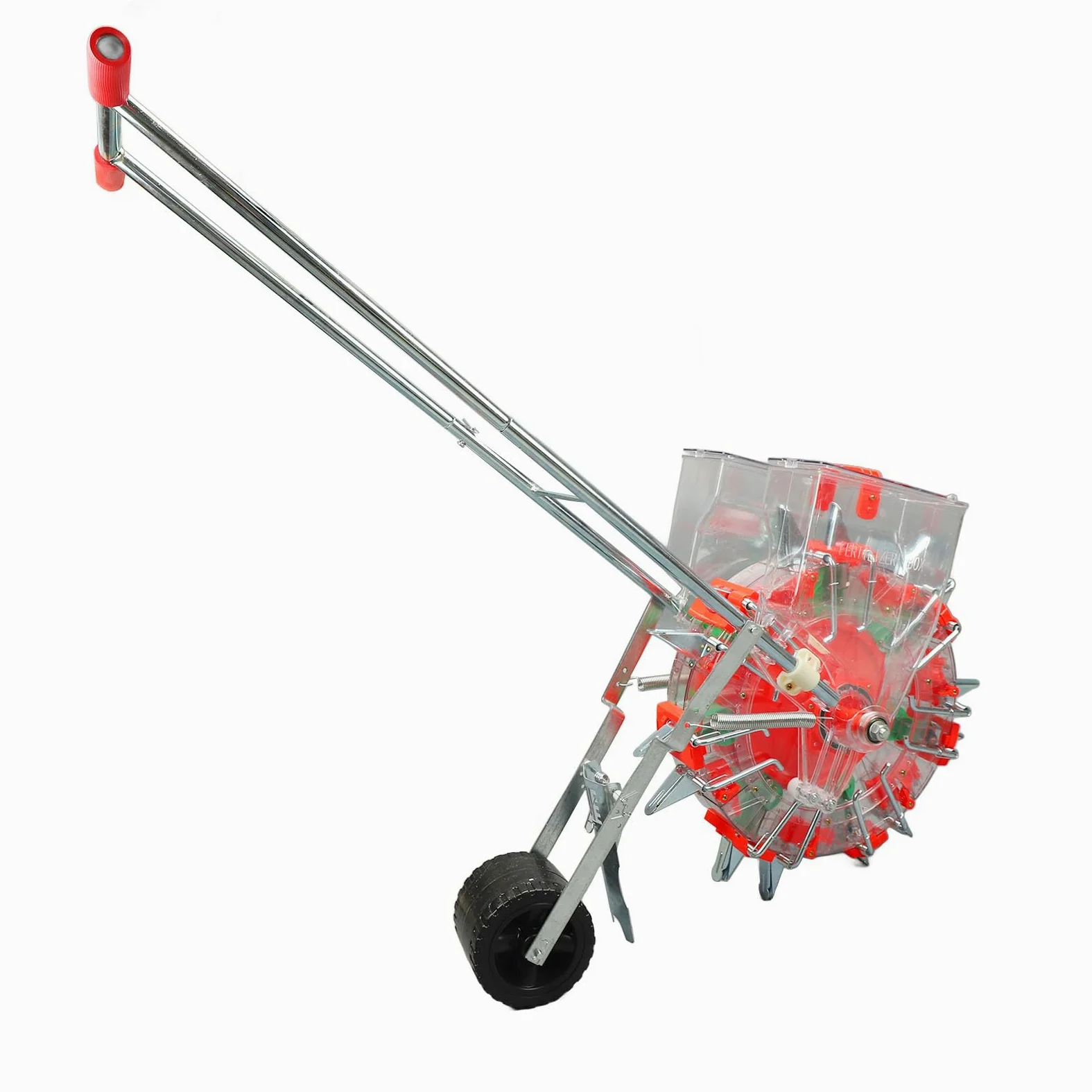 Semoir Manuel à Pousser à la Main, Rouleau Applicateur D'engrais, Planteur de Maïs, Semoir pour Soja, Maïs, Soja, Espacement Réglable, Léger, Durable, en Acier Inoxydable