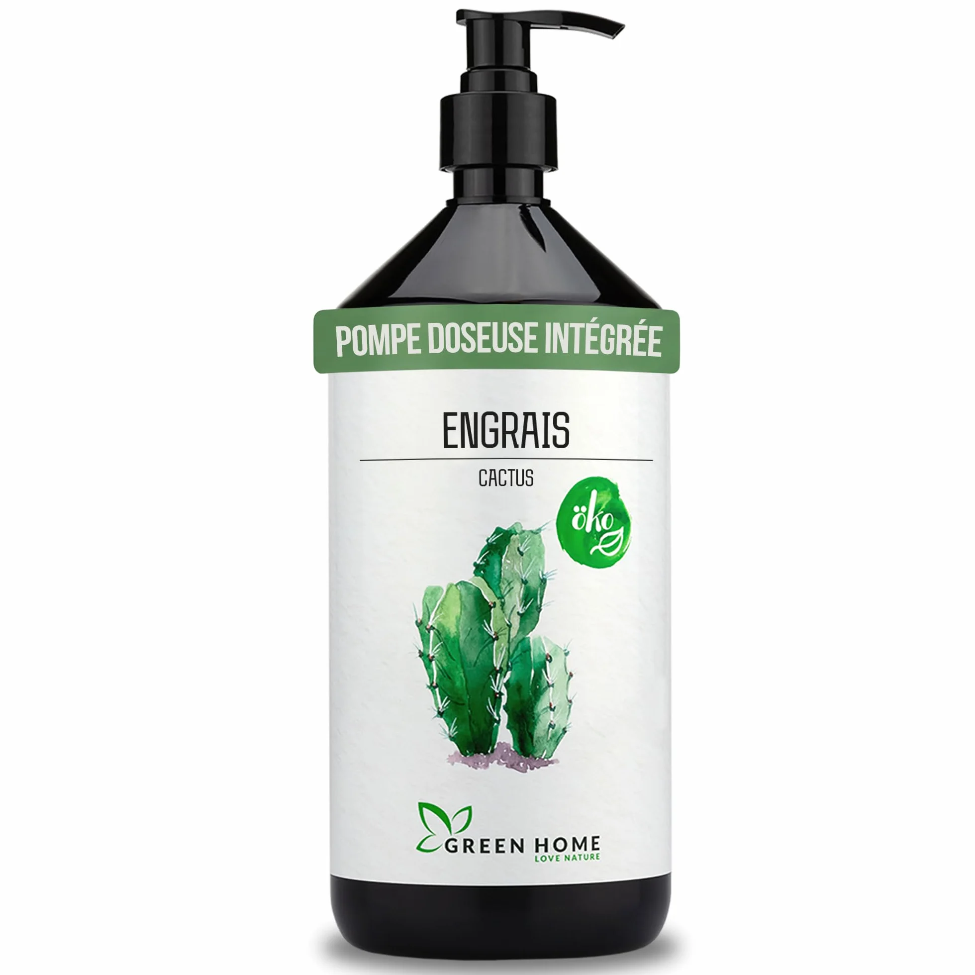 Engrais Cactus Liquide 1L Pompe Doseuse NPK 7-3-5 pour Cactus Succulentes