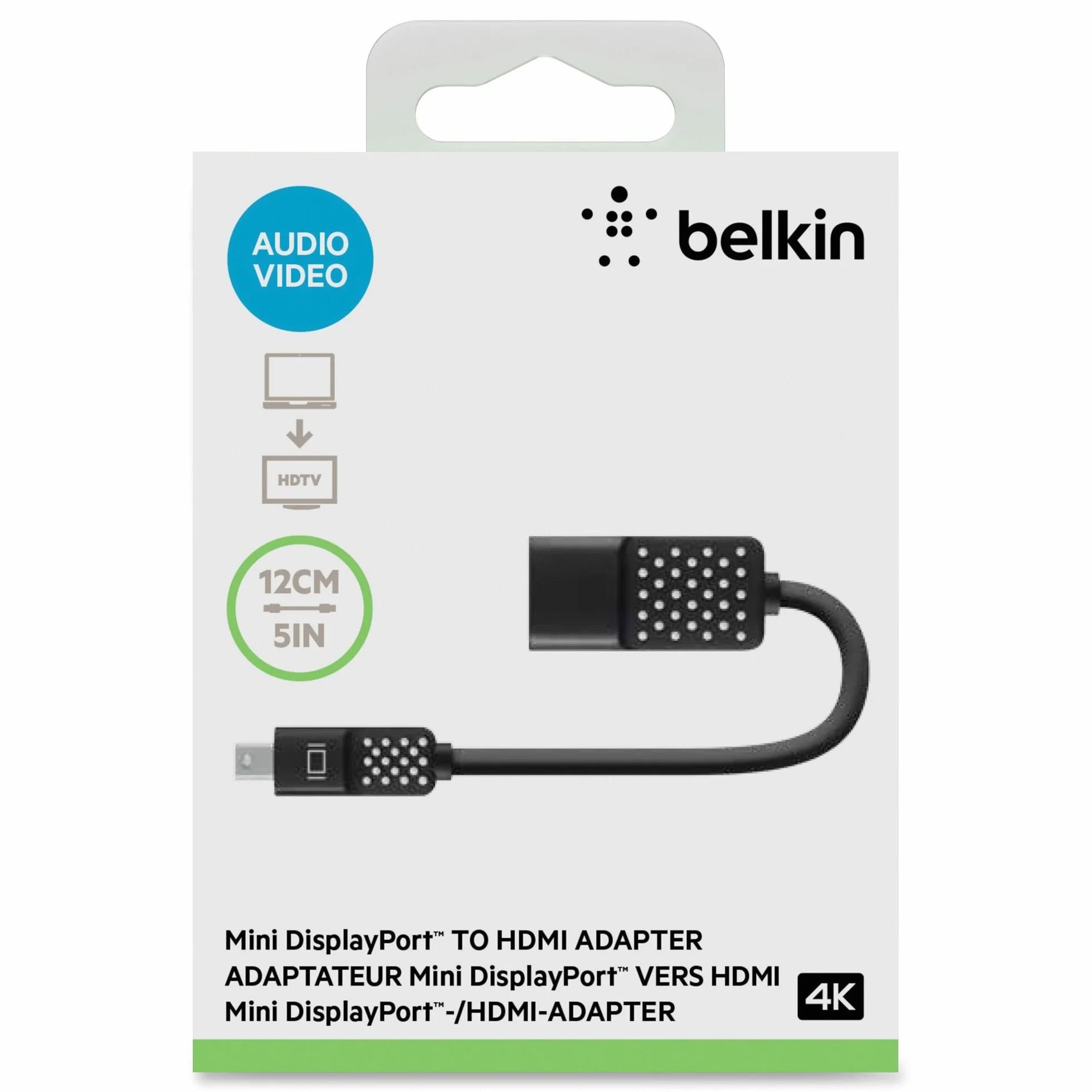 Belkin Mini DisplayPort to HDMI Adapter 4K Black
