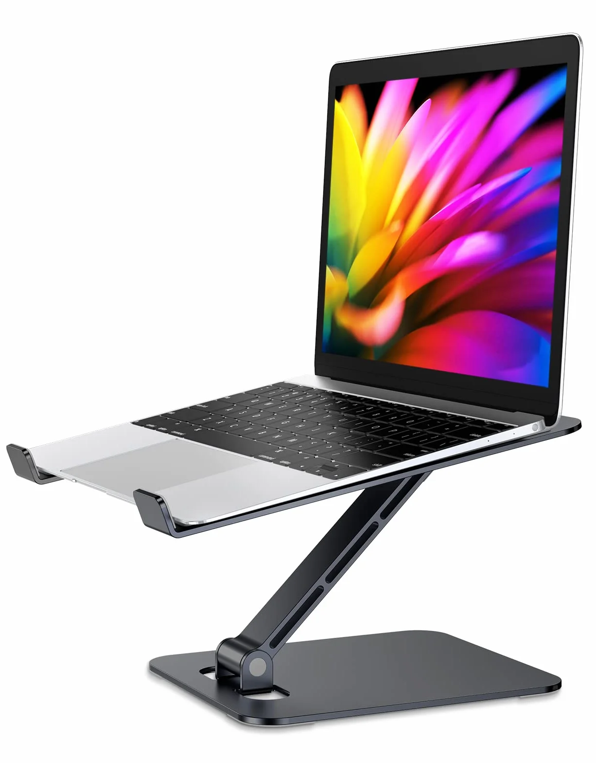 Support Ordinateur Portable Réglable Aluminium Ventilé Pliable Compatible MacBook Air Pro Tablettes 10-16 Pouces