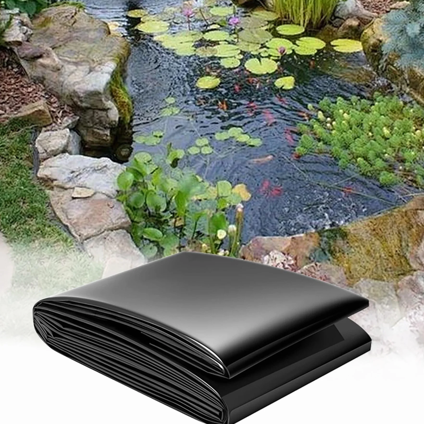 Bache pour Bassin de Jardin 3x2m Robuste Bâche pour Étang, Préformée Doublure de bassin pour Bassin Koi, résistante aux UV et aux intempéries Étang Liner 3x6m 15x5m 11x10m d'épaisseur 0.12mm ( Taille