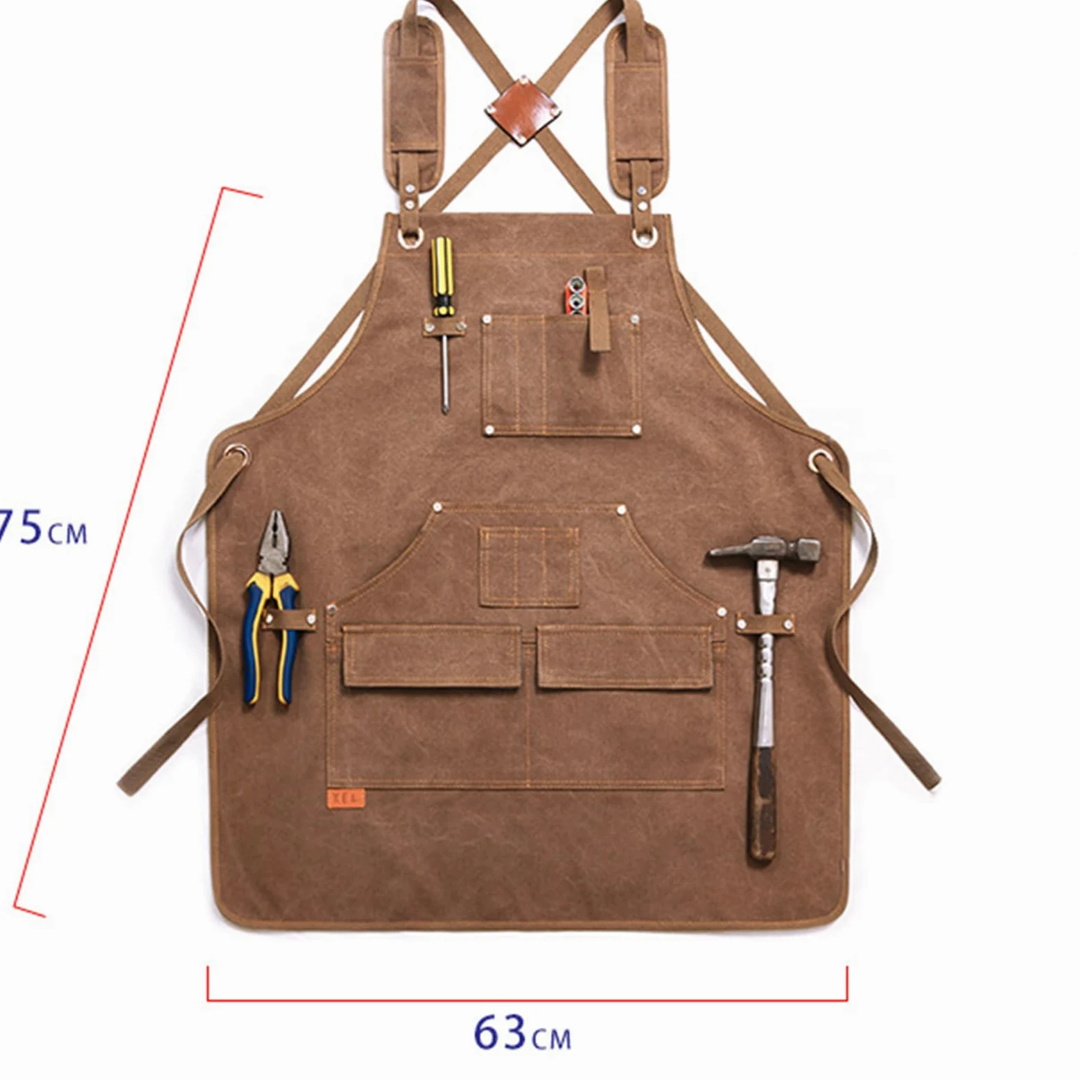 Tabliers, Tablier de chef for hommes et femmes, tabliers en toile avec poches, tablier travail for la cuisine le jardinage