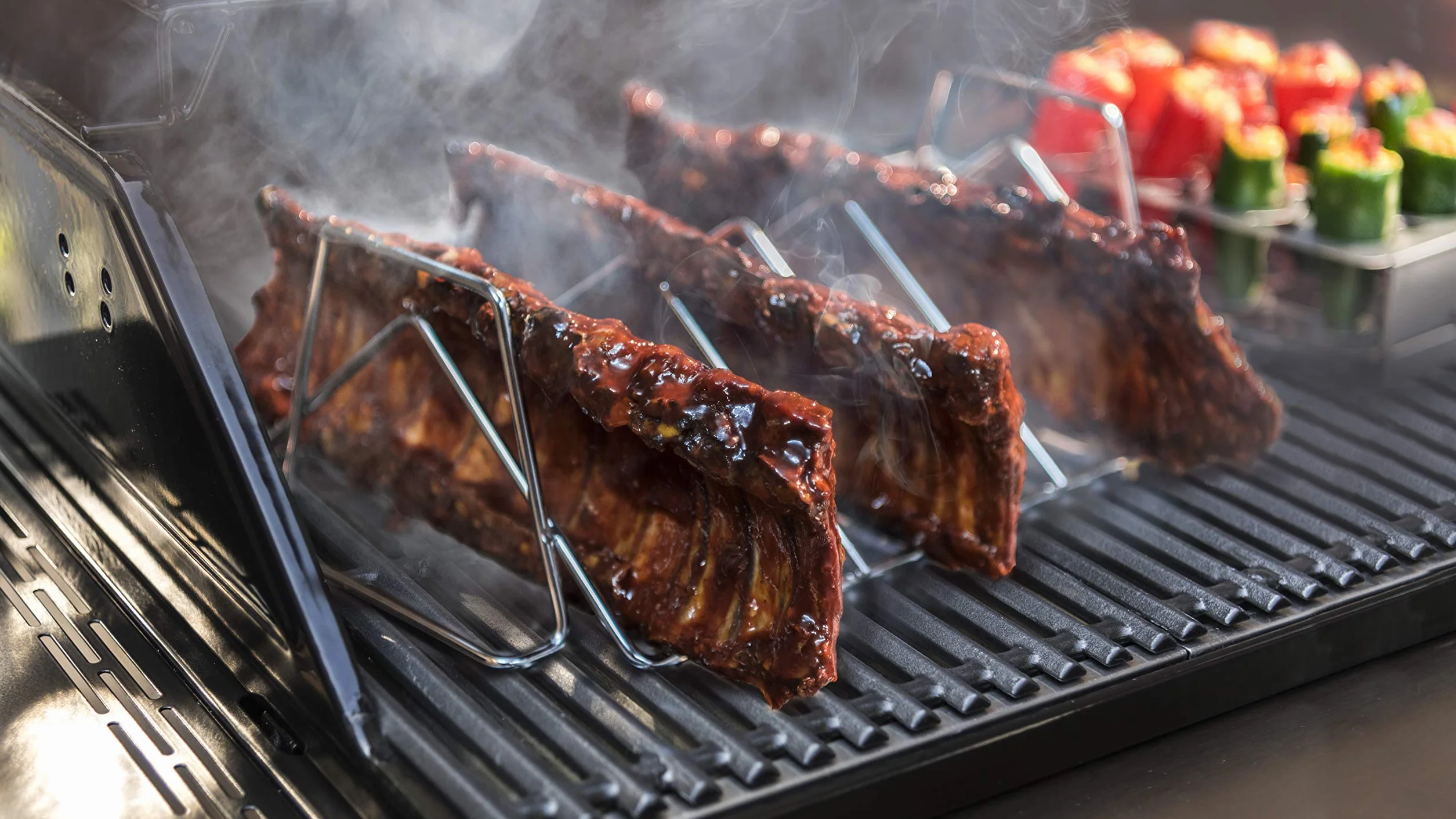 Char-Broil 140017 Support pour les Côtes et les Rôtis, Acier Inoxydable