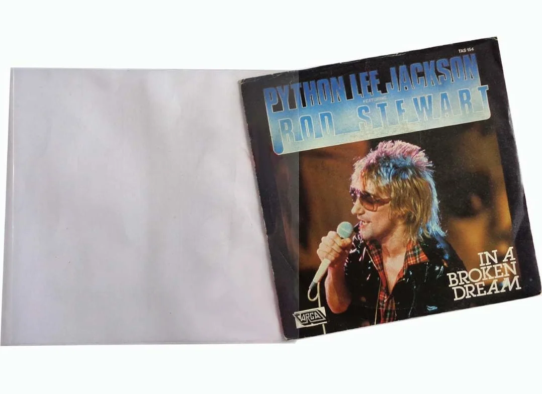 Lot de 100 pochettes pour disques vinyle 7'' (45 tours) - Transparentes