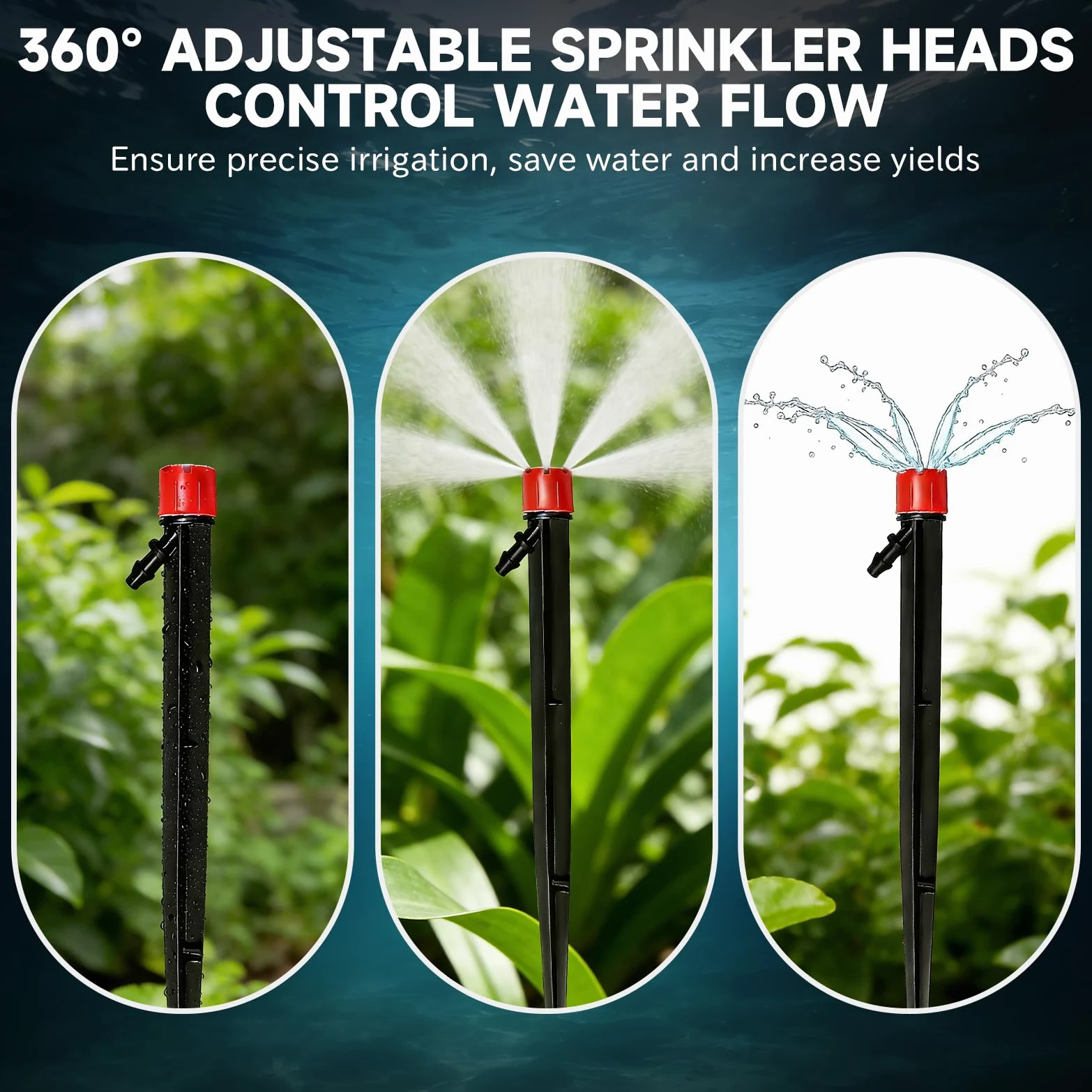 Système d'arrosage automatique avec réservoir 50L, pompe 25W | Kit goutte-à-goutte avec 8 buses pour plantes d'intérieur, idéal pendant les vacances ou absences prolongées