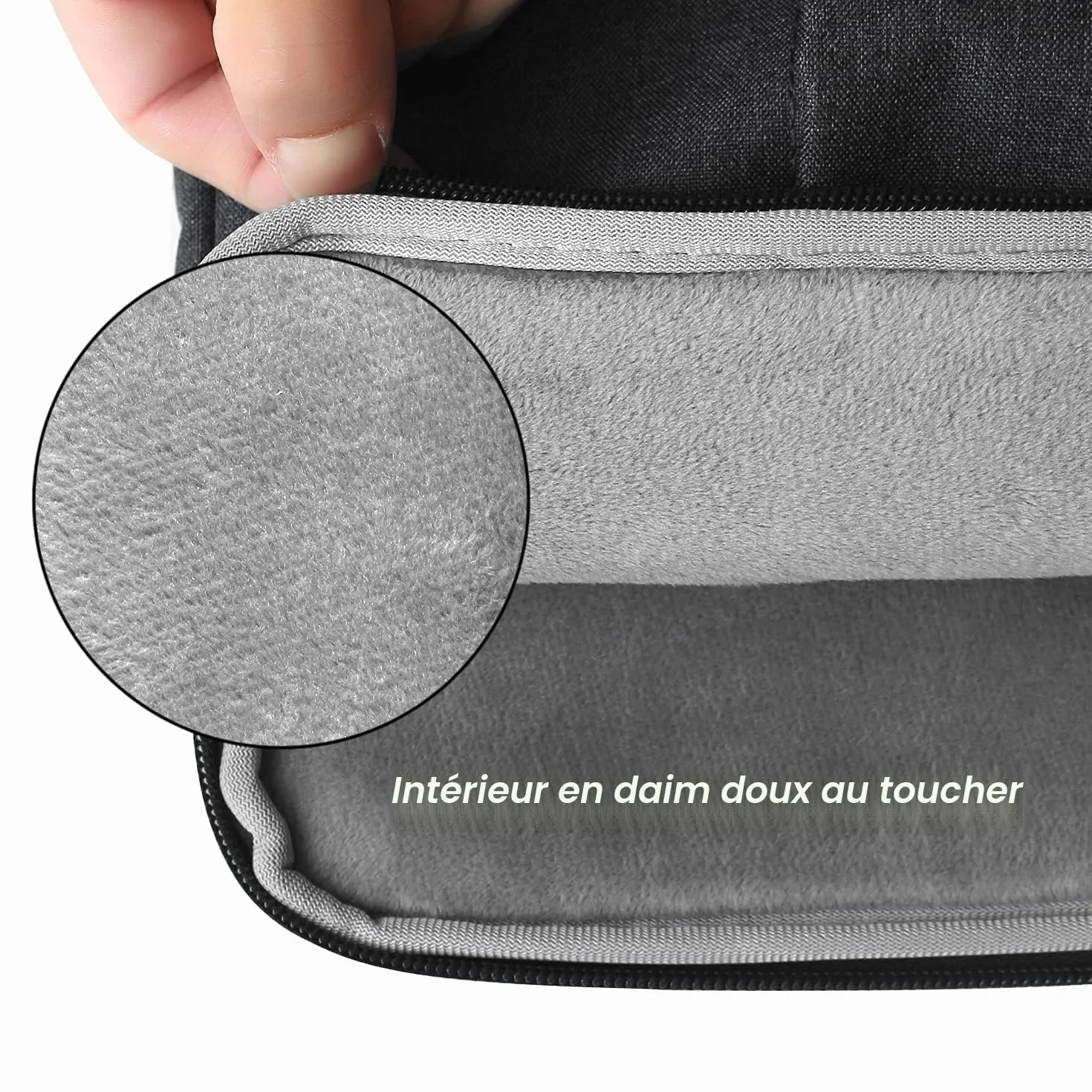 Housse de Protection 13 Pouces pour MacBook Air 13,6" M5/M4/M3/M2 (2026-2022) & MacBook Neo 13" 2026 (A18 Pro) – Étui Résistant à l'Eau Noir