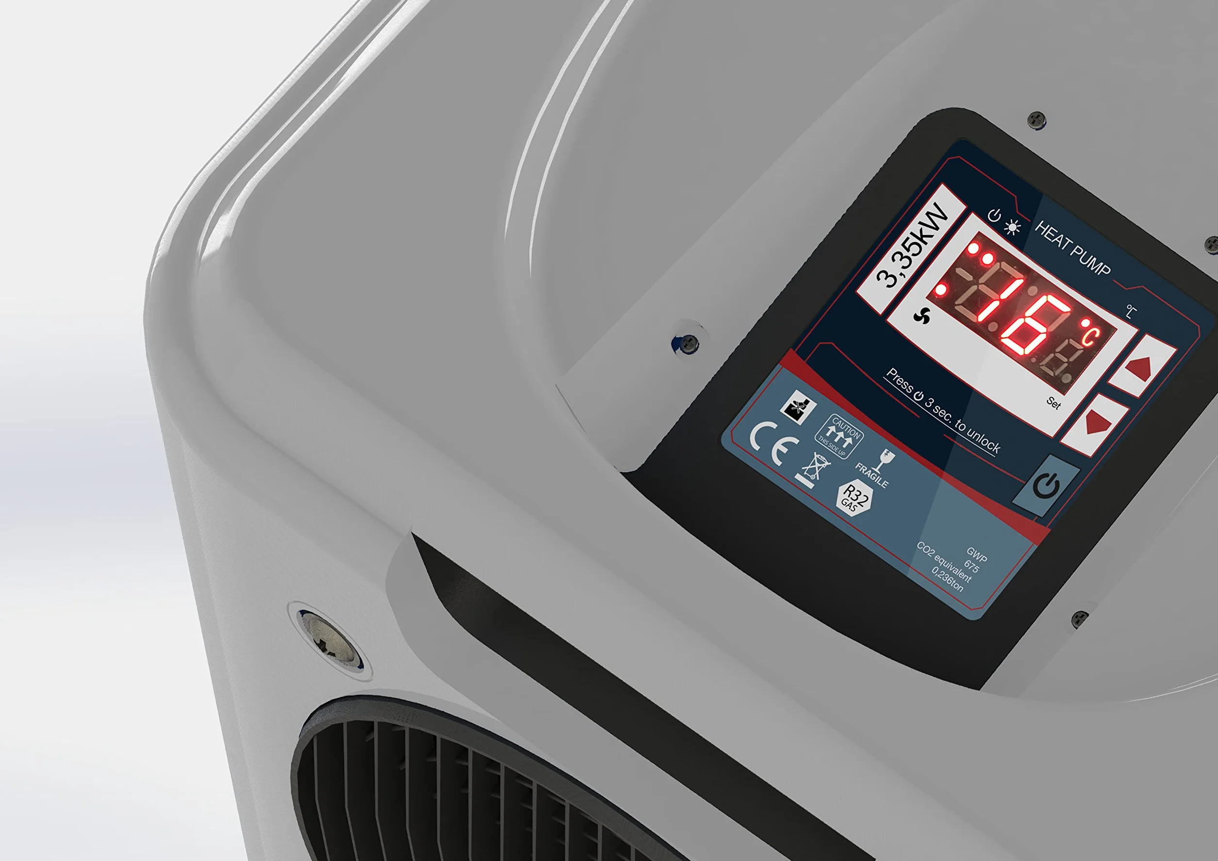 Bestway Pompe à Chaleur 3,50kW Piscine Hors Sol jusqu'à 20 m3 Cop 6 à 27°C