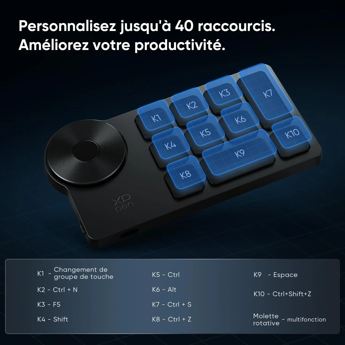 XPPen Deco Pro MW (Gen 2) Tablette Graphique Bluetooth 5.0 16K Niveaux de Pression Sans Écran
