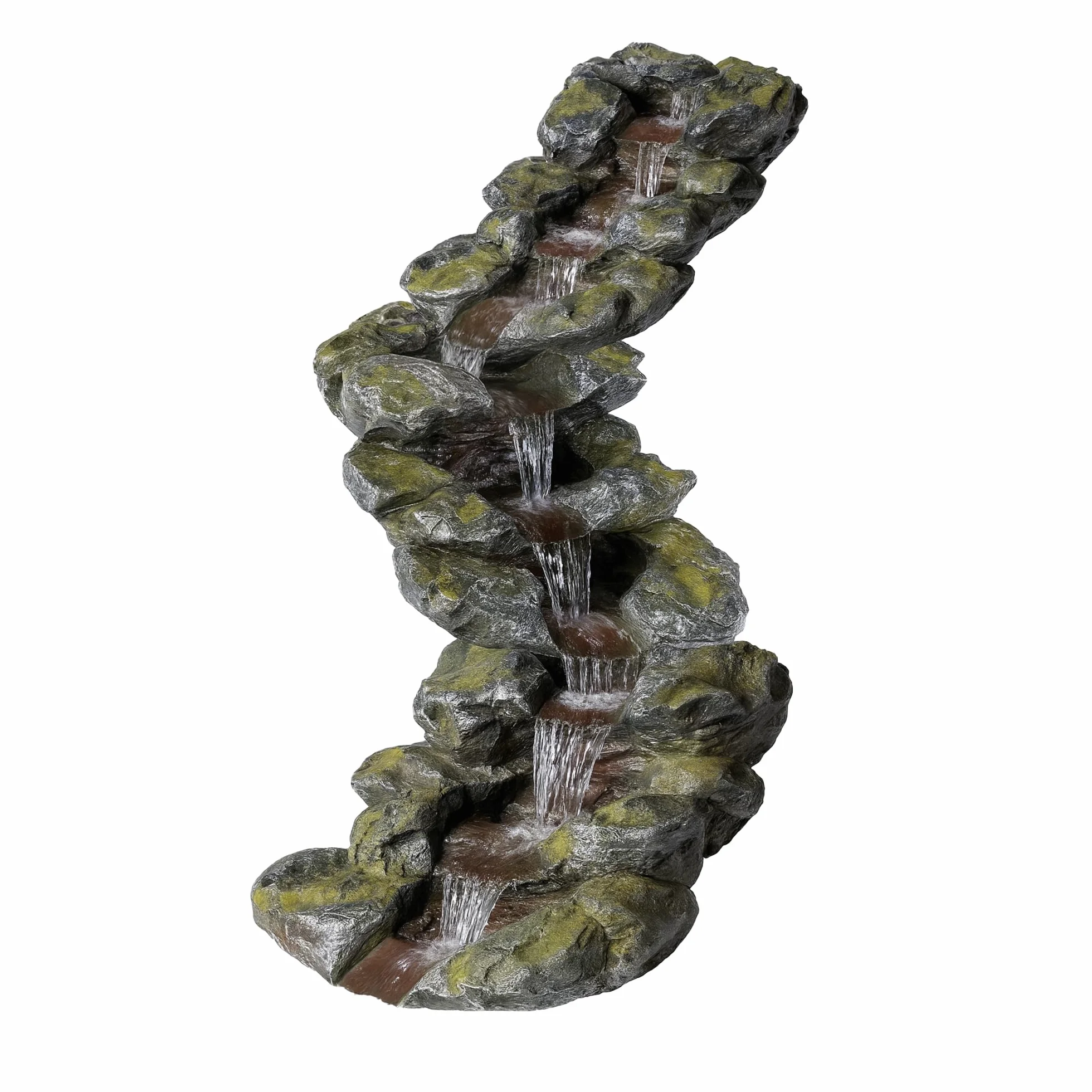 Köhko Prolongation de ruisseau incliné avec mousse, cascade extensible pour bassin de jardin 14005M
