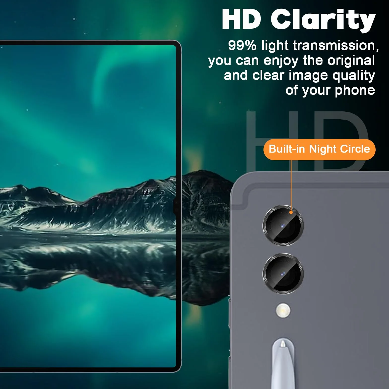 Locofun Samsung Galaxy Tab S9 Plus S9 FE Plus S10+ S10 Ultra S9 Ultra S10 FE Plus Caméra Arrière Protecteur Dureté 9H Verre Trempé