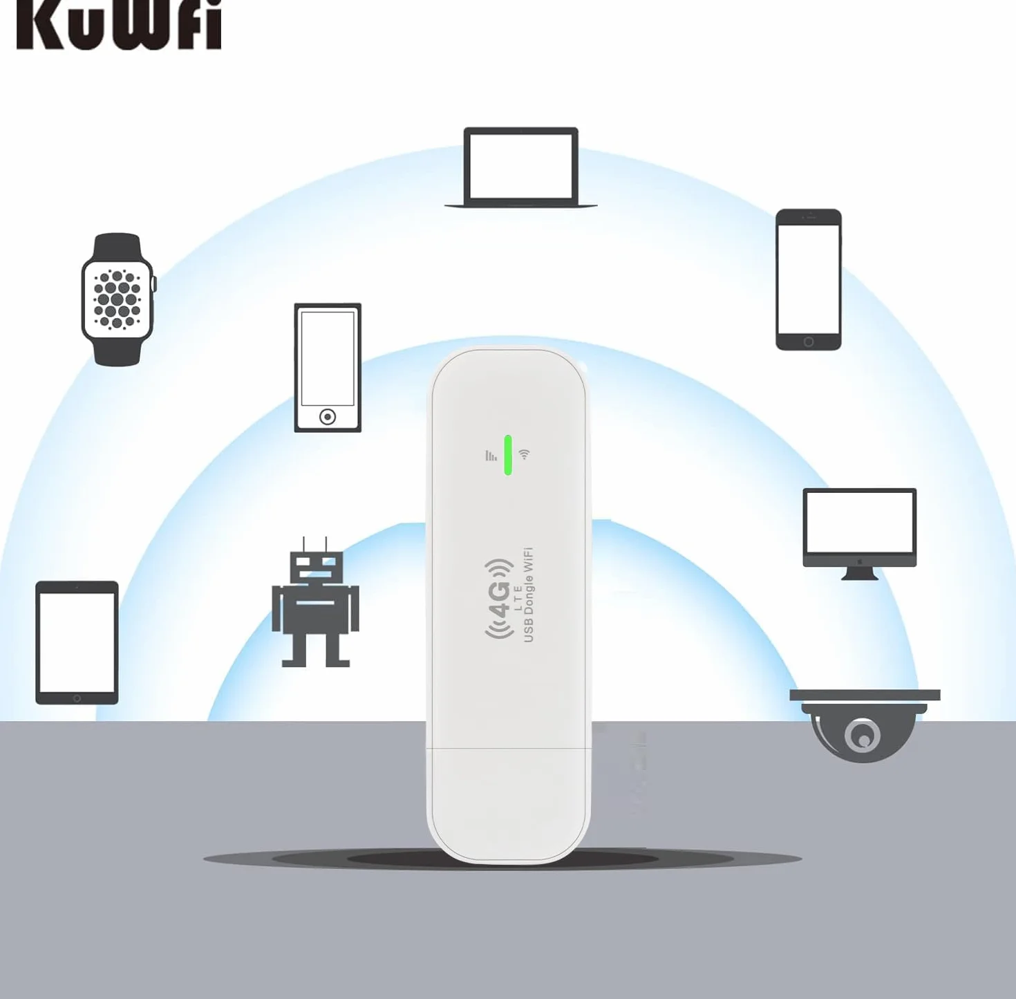 KuWFi Clé Internet 4G 150 Mbps, Modem USB LTE, Adaptateur Réseau