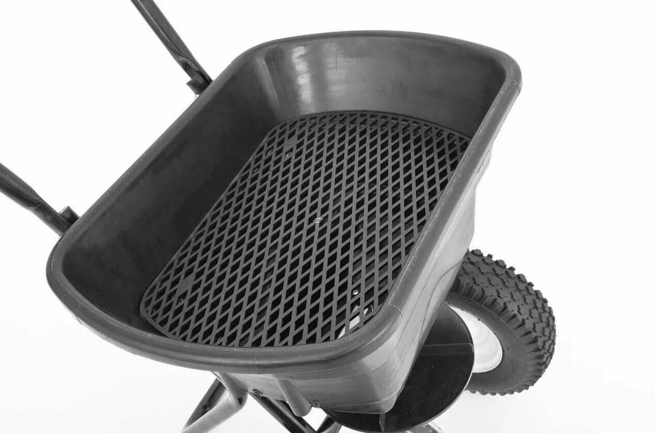 Hecht Jardin 256 Épandeur Universel de Haute Qualité 60L Dosage Exact et Distribution précise Roues