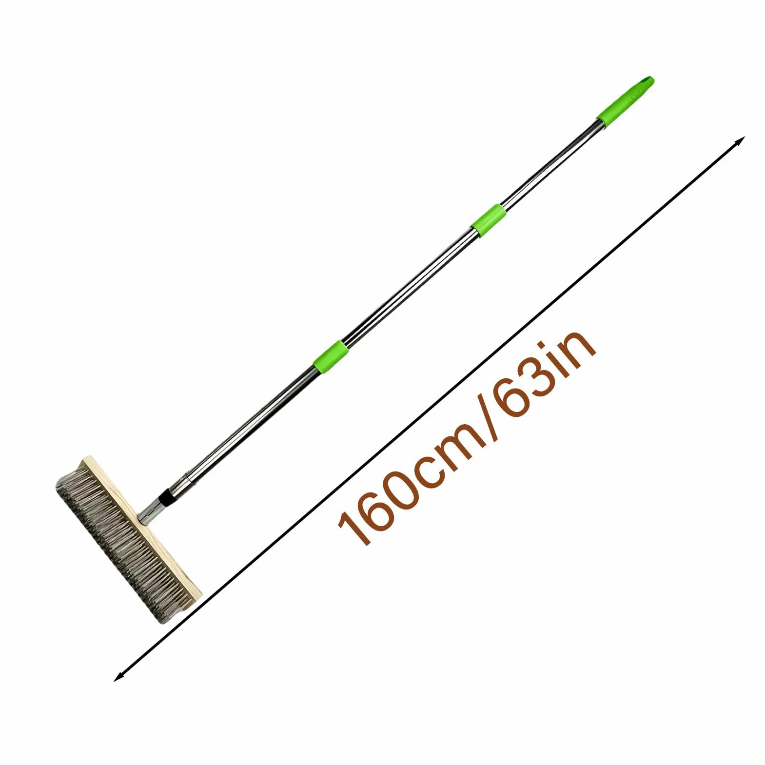 Brosse métallique de nettoyage Grattoir à poils durs pour sol | Balai de sol extérieur pour béton, carrelage, terrasse, joint, patio, jardin, garage, maison pour extérieur, béton,
