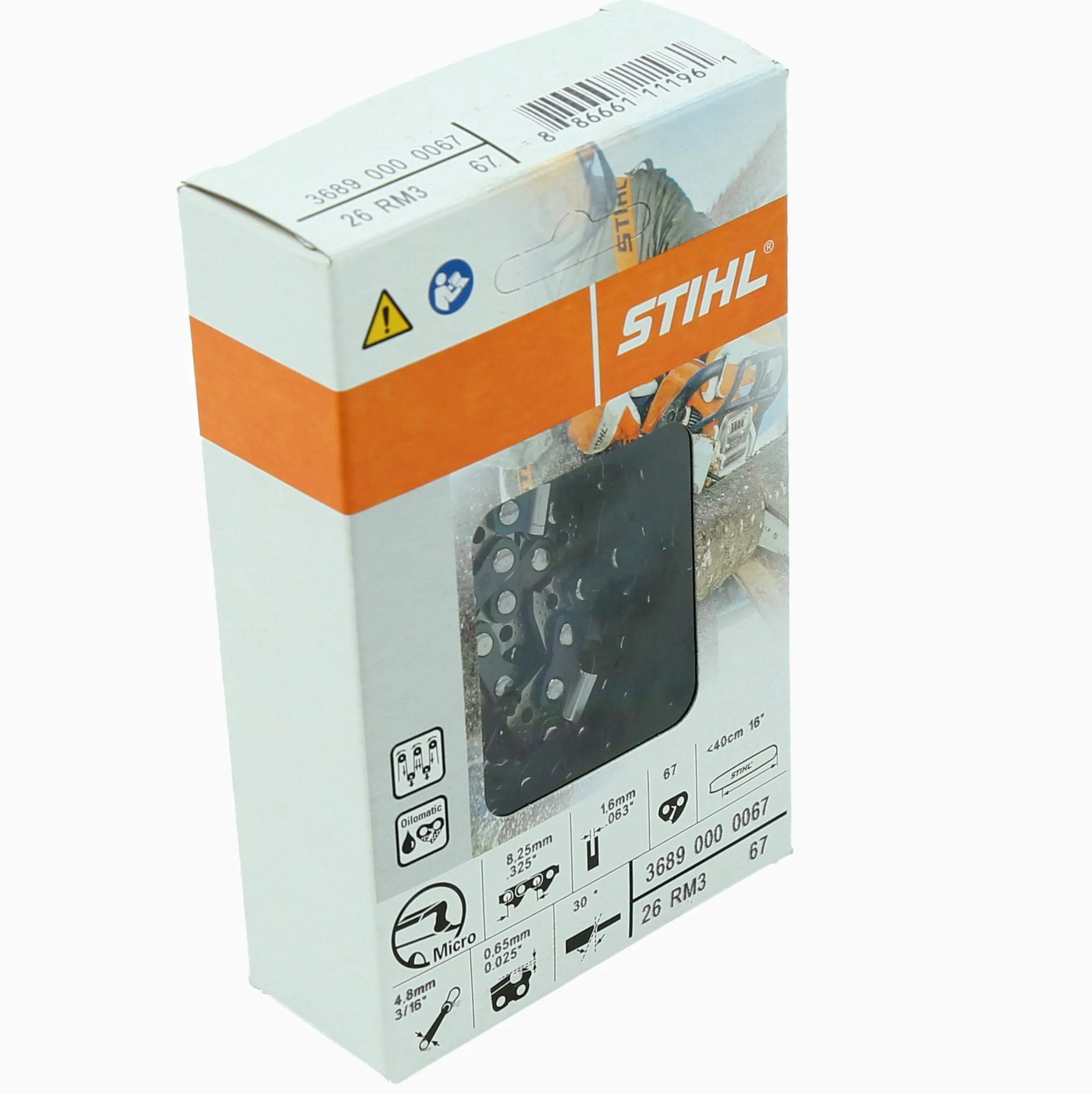Stihl 26rm3–67 Oilomatic Rapid Micro 3 Chaîne de tronçonneuse, 40,6 cm