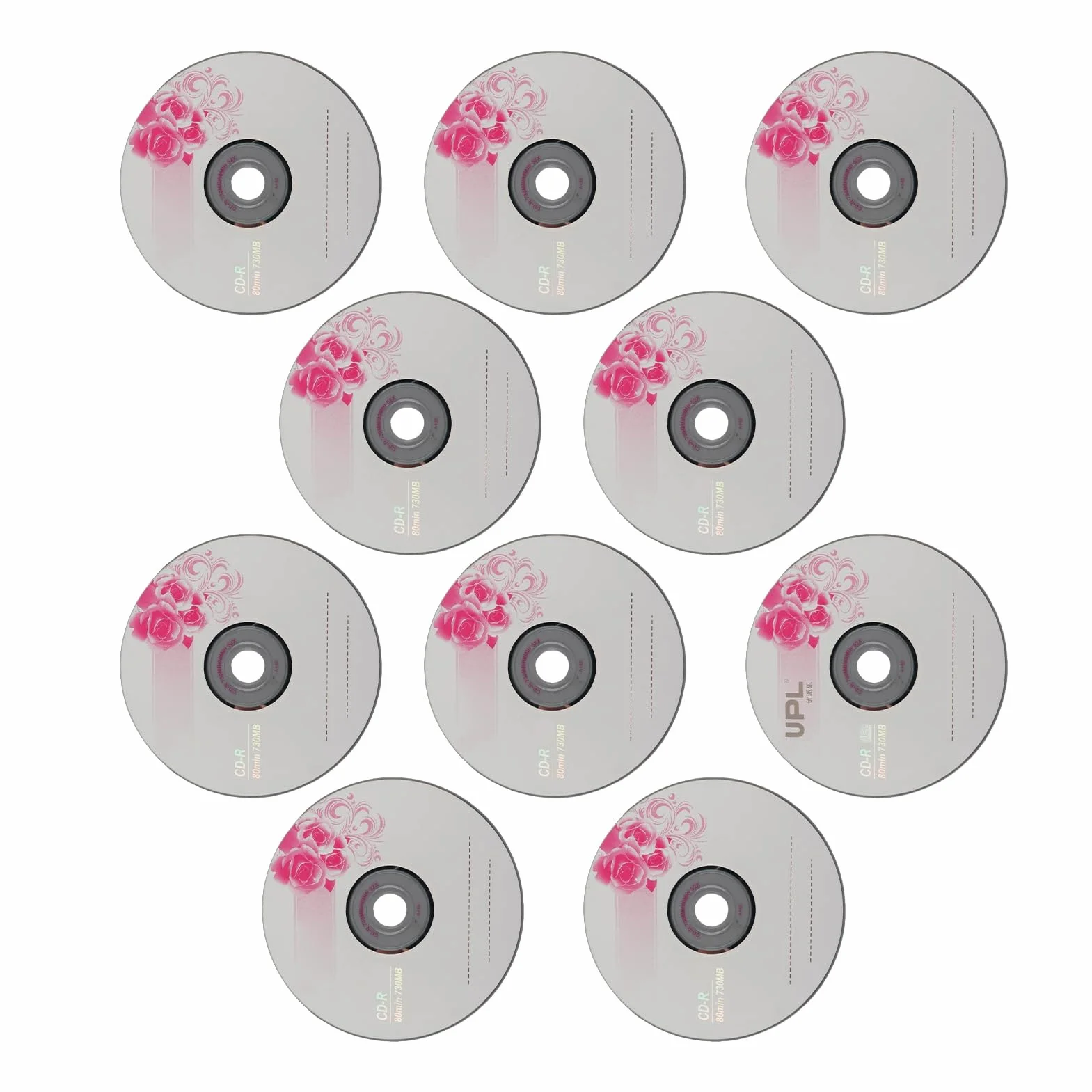 CD R Disques Vierges 52X 730 Mo Enregistrable 10 pièces