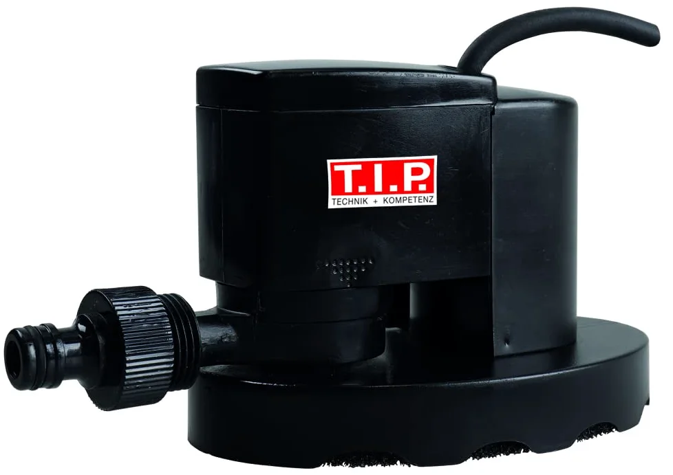 T.I.P. CoverOne 1500 AUT Pompe à Bâche de Piscine Automatique, 1300 l/h | Pompe vide-bâche avec interrupteur à flotteur et protection marche à sec, idéale pour l'aspiration à plat des bassins