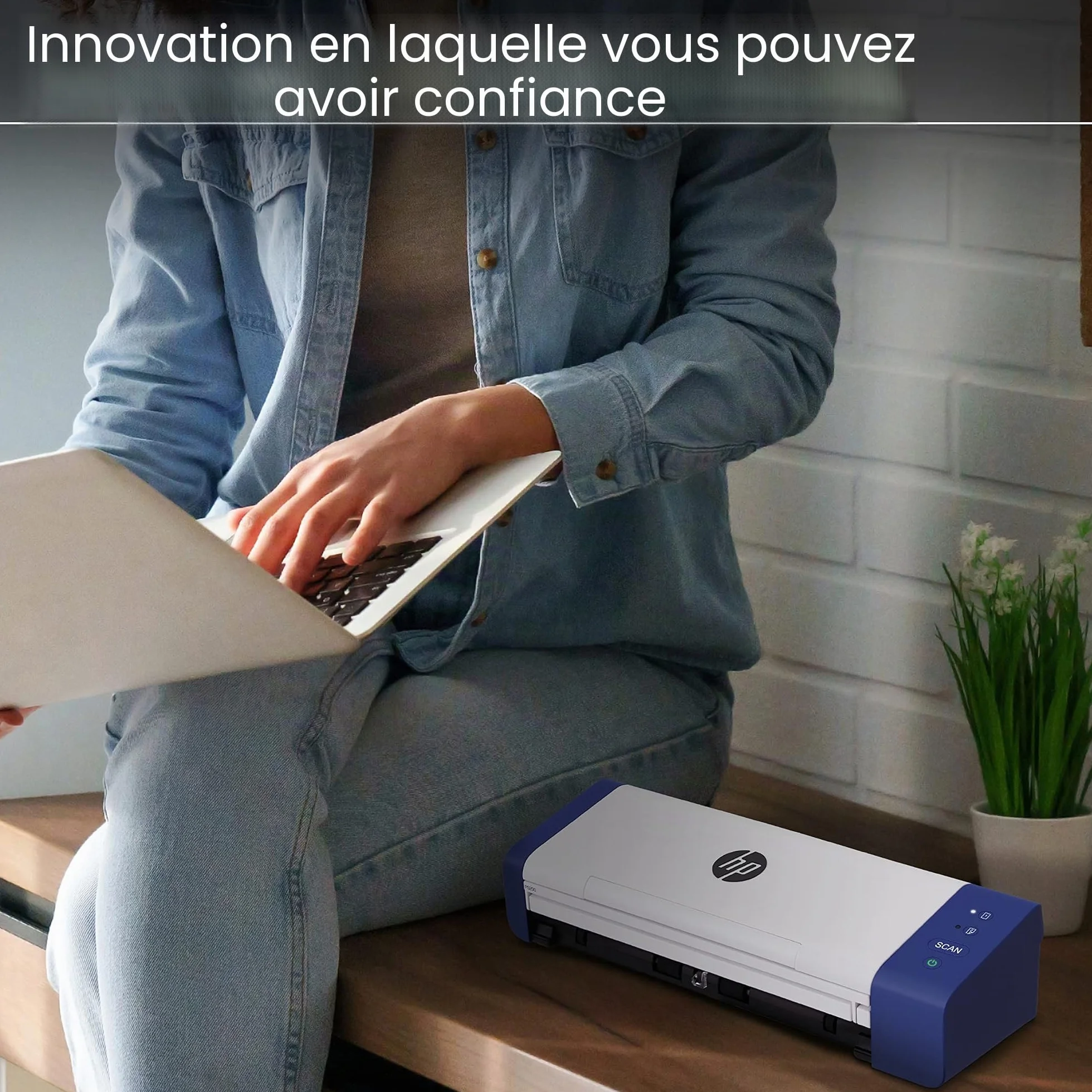 HP Scanner de Documents Portable Duplex USB avec Plateau à Flux Automatique