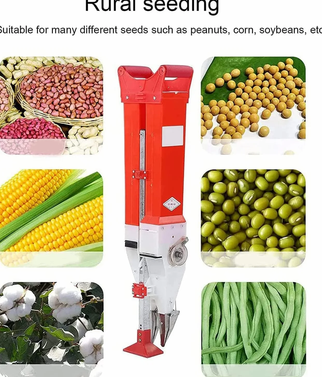 Semoir Manuel, Semoir à Engrais, Semoir à Engrais Portable, Semoir à soja et arachides pour Jardin, Accessoires pour Plantes, légumes, arachides, soja